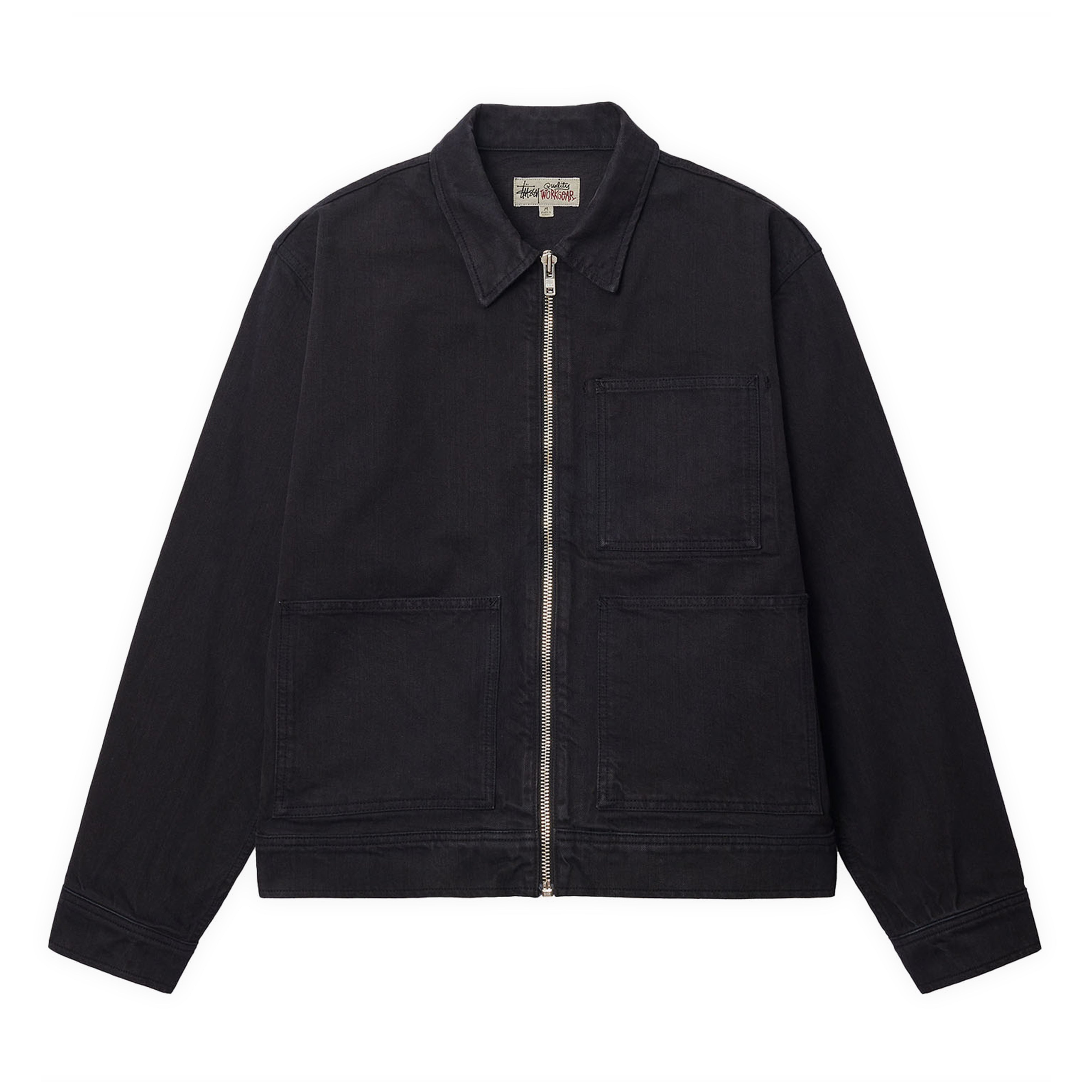 Stüssy - Men's Overdyed Zip Work Jacket - (Black)