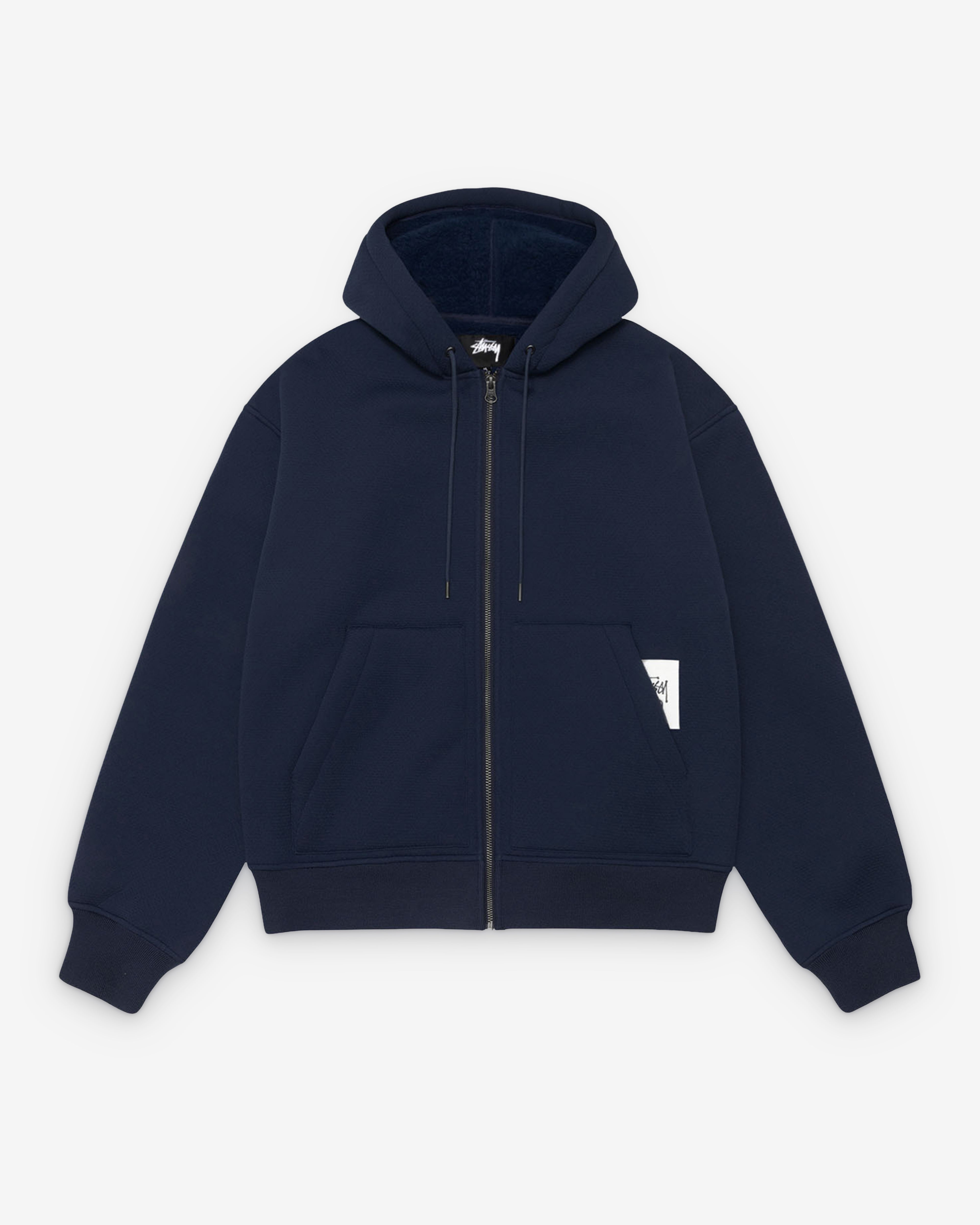 Stüssy: Bonded Sherpa Hoodie (Blue) | DSML E-SHOP