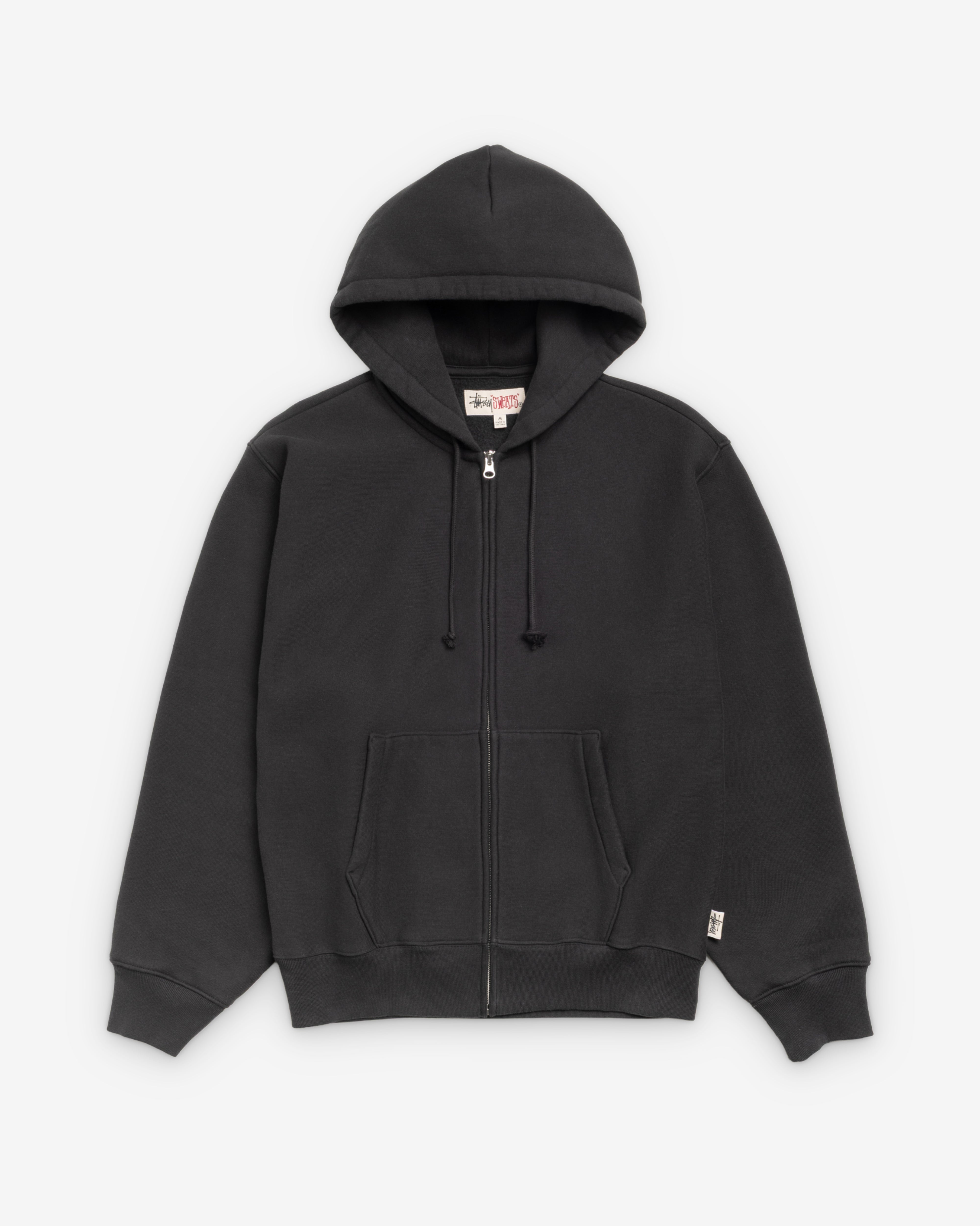 Stüssy: Men's Fleece Zip Hoodie (Black) | Dover Street Market London