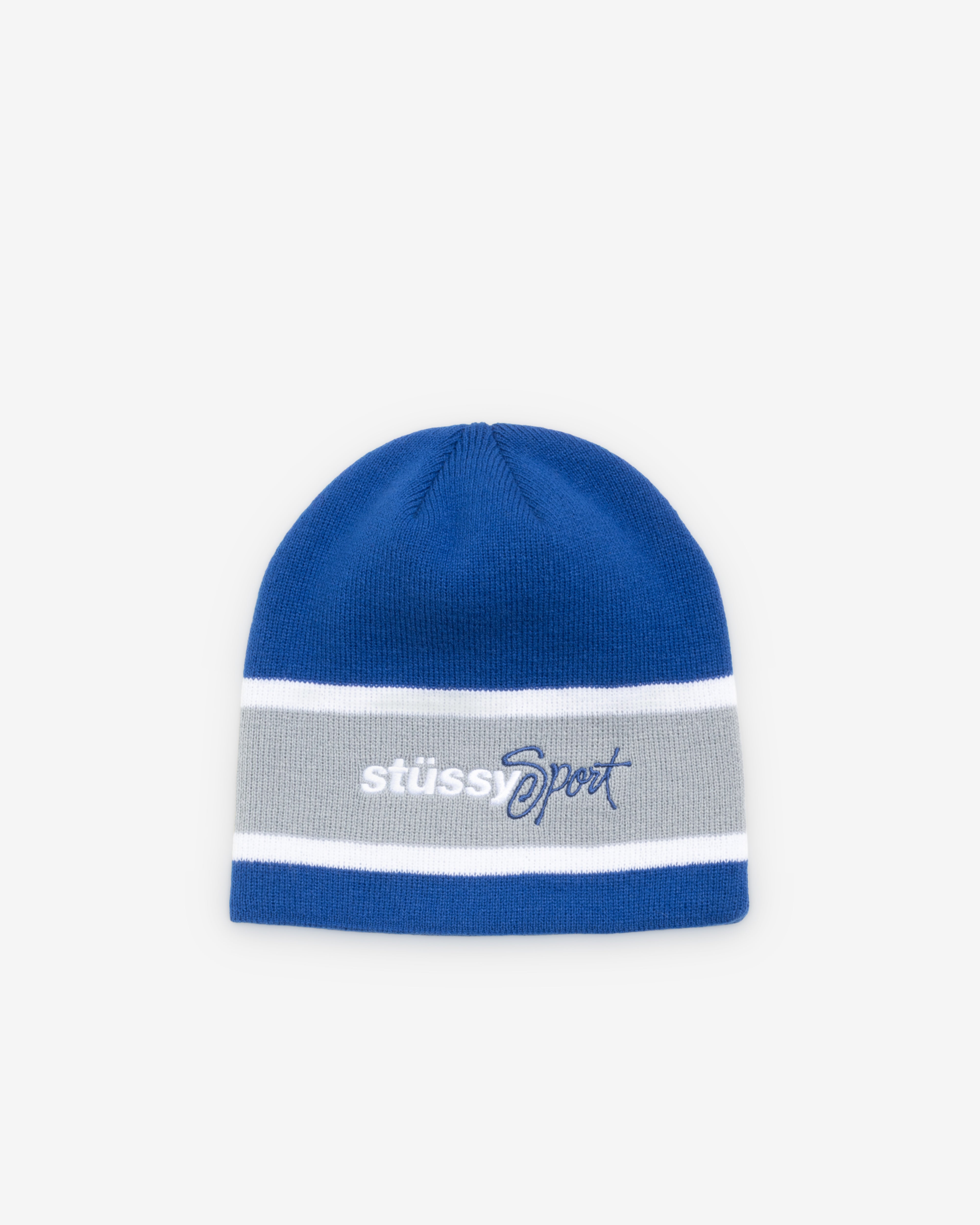 Stüssy: Men's Stüssy Sport Stripe Skullcap (Royal Blue) | Dover