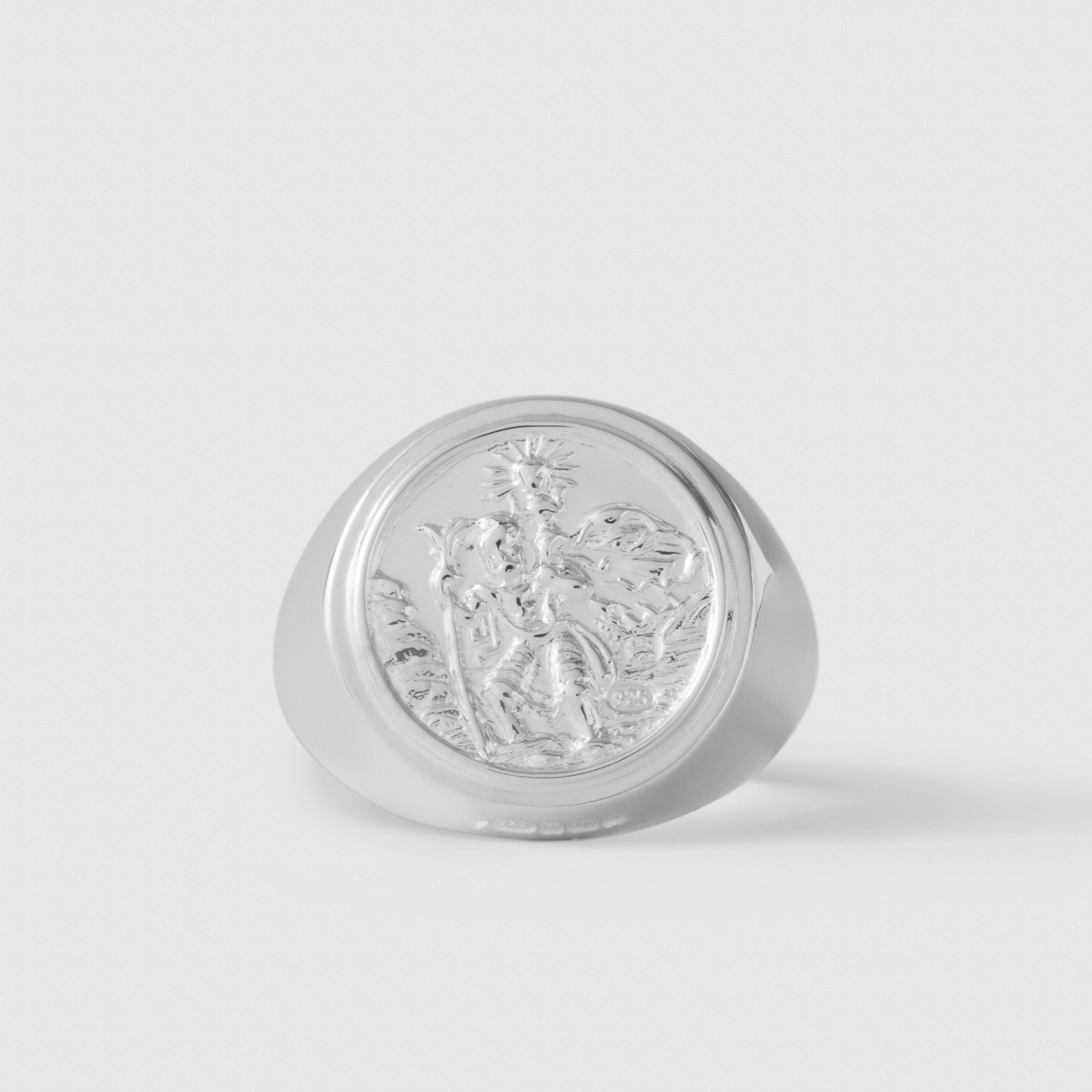 BUNNEY - St Christopher's Signet Ring - (Silver)