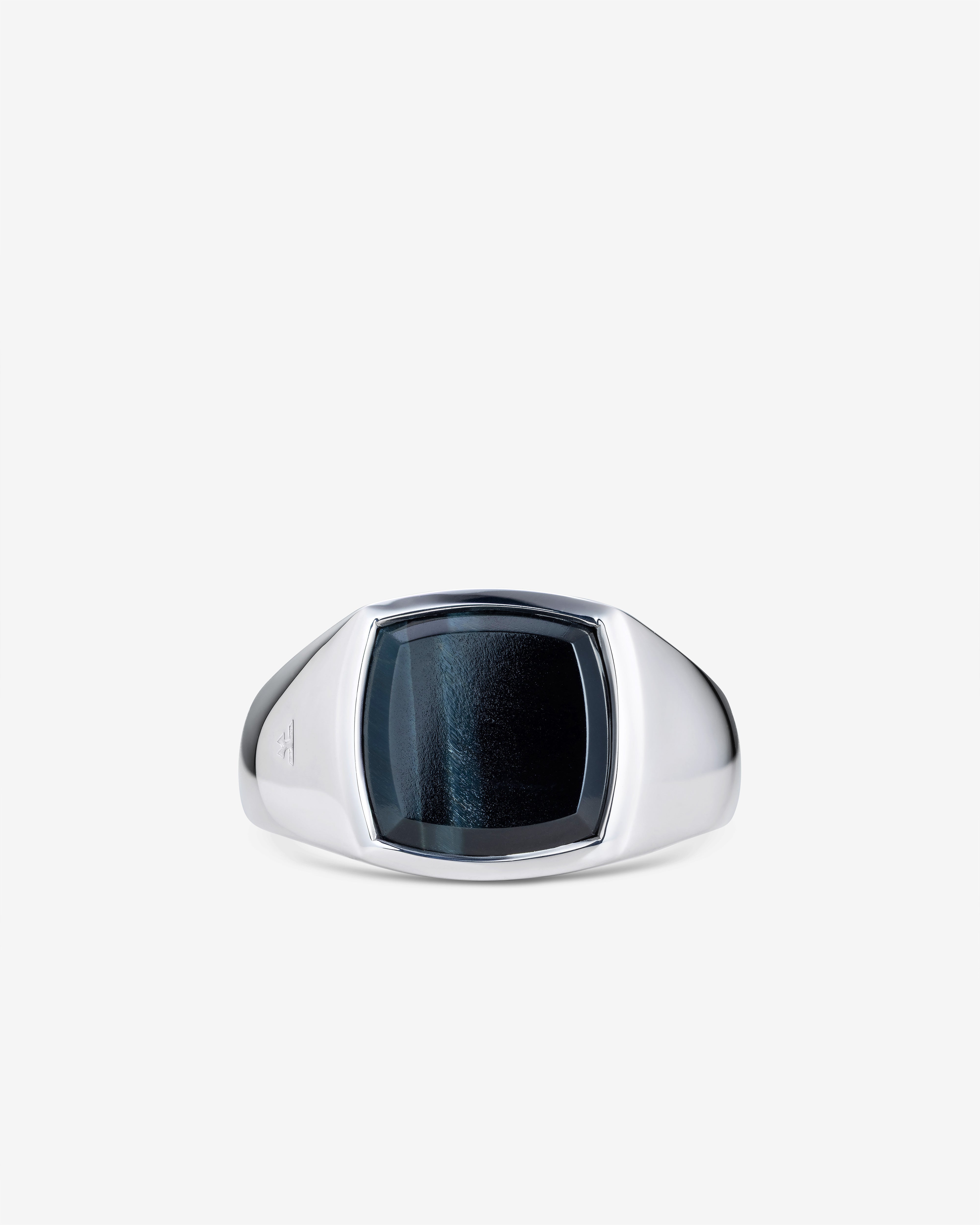 Tom Wood: Kay Ring Blue Hawk Eye (Silver) | Dover Street Market London