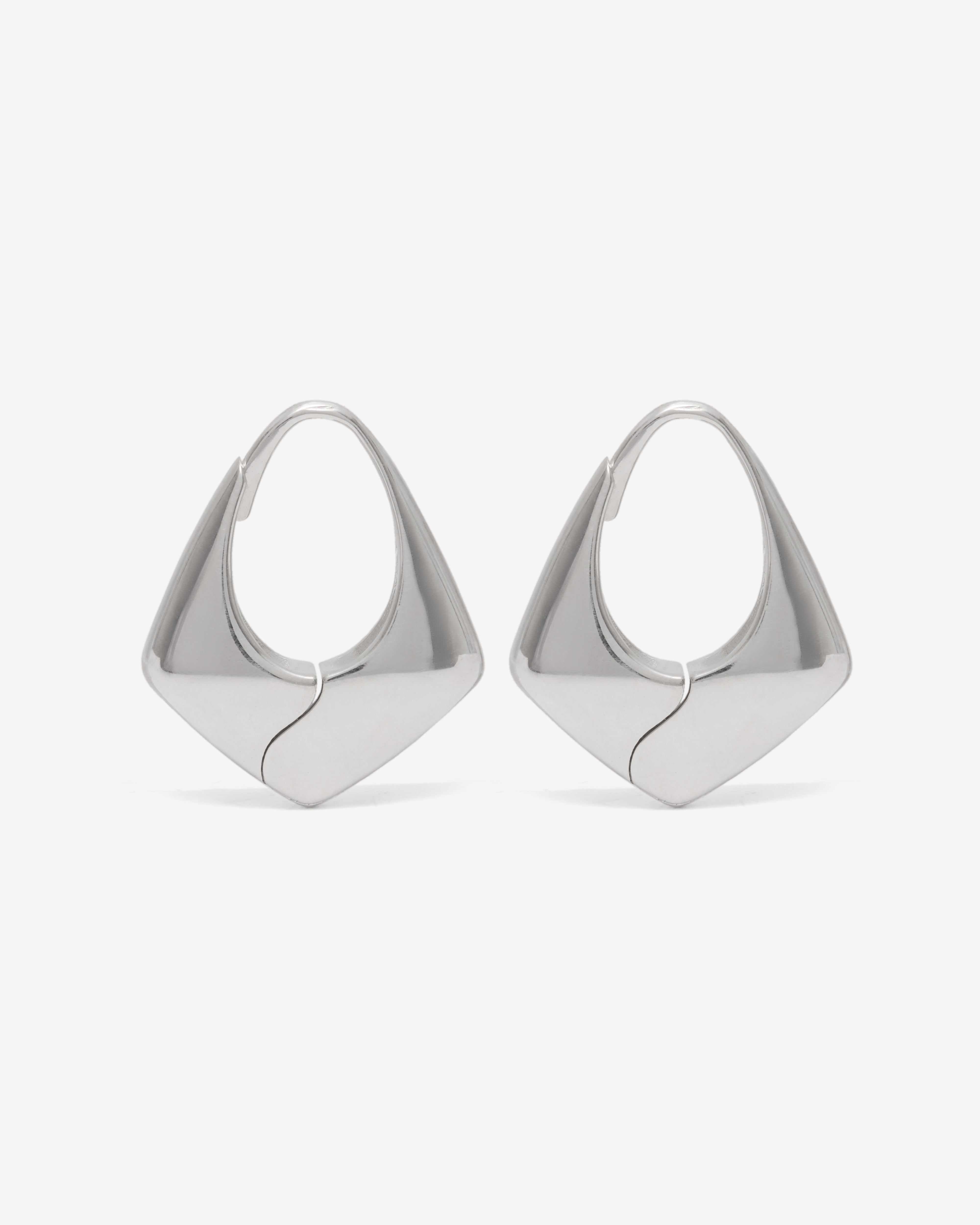 Sophie Buhai: Large Pyramid Hoops (Silver) | DSML E-SHOP