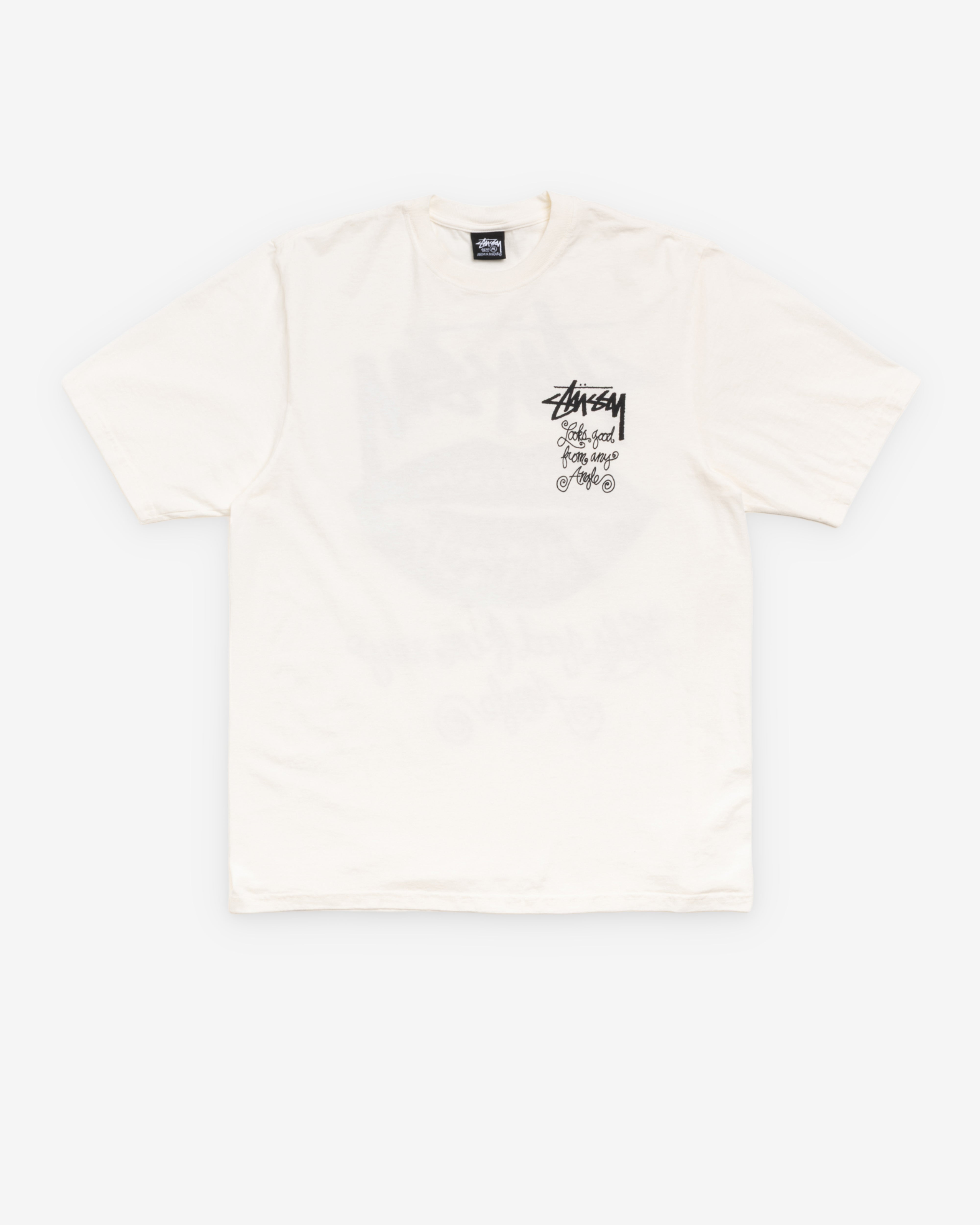 Stussy クリーム色 Mサイズ Tシャツ STUSSY（ステューシー） Tシャツ 半袖 メンズ Jumbo Pigment Dyed