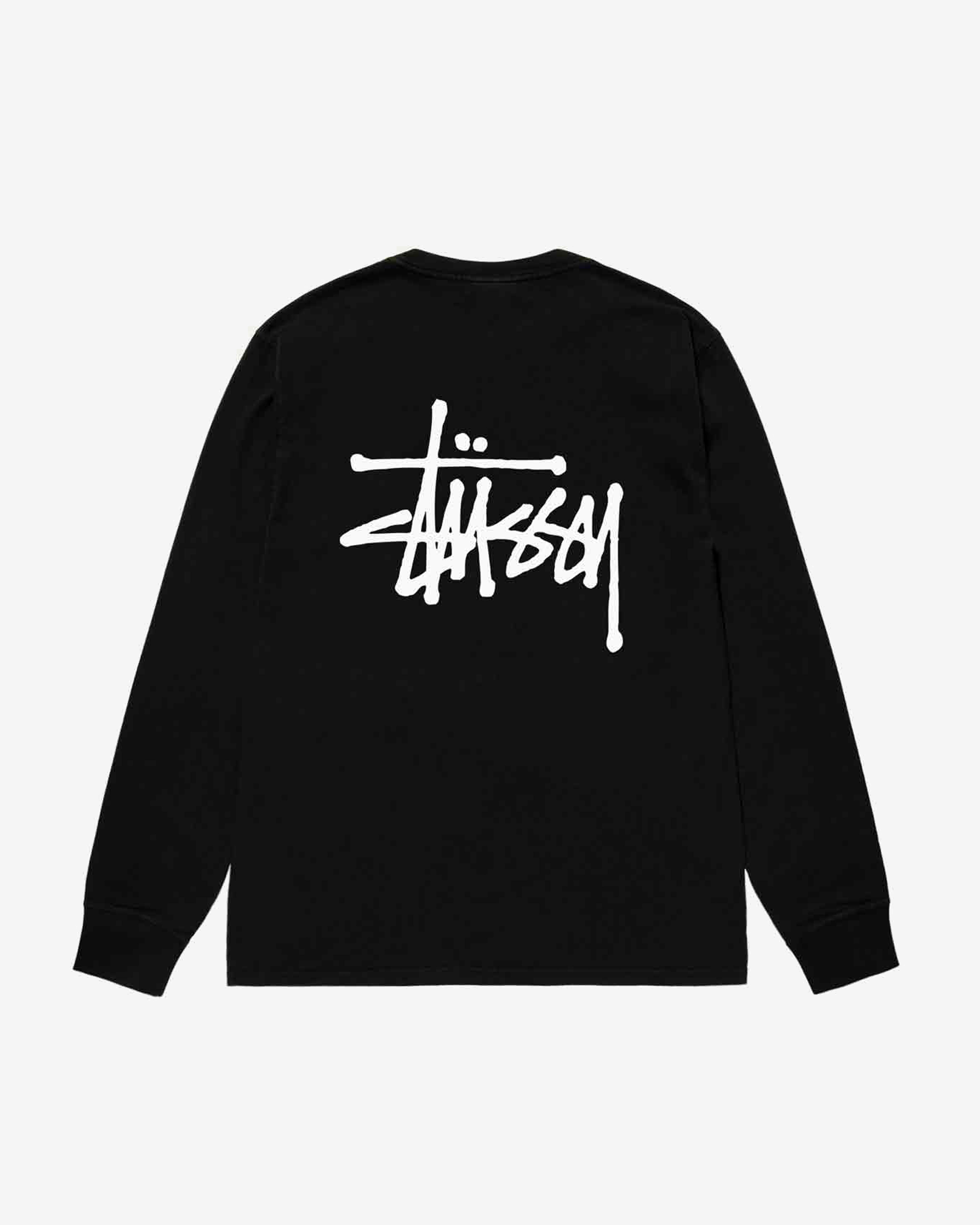 Stüssy: Men's Basic Stüssy Long Sleeve T-Shirt (Black) | DSML E-SHOP