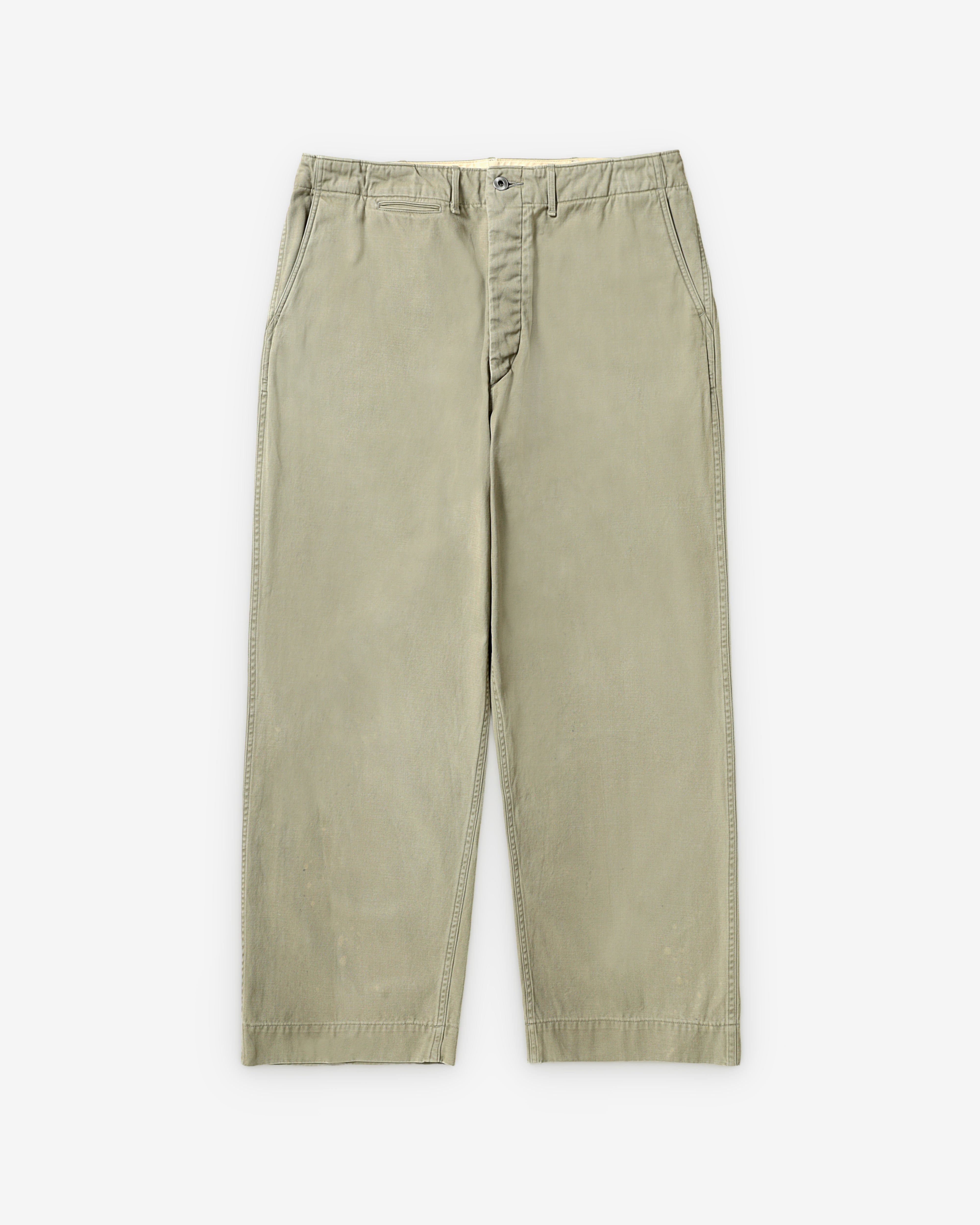 A.Presse: Men's Vintage Chino Trousers (Greige) | Dover Street