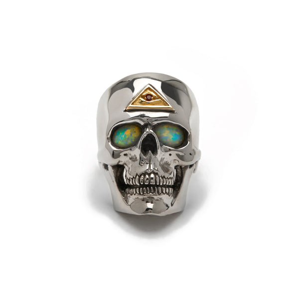 The Great Frog - White Gold Opal Skull