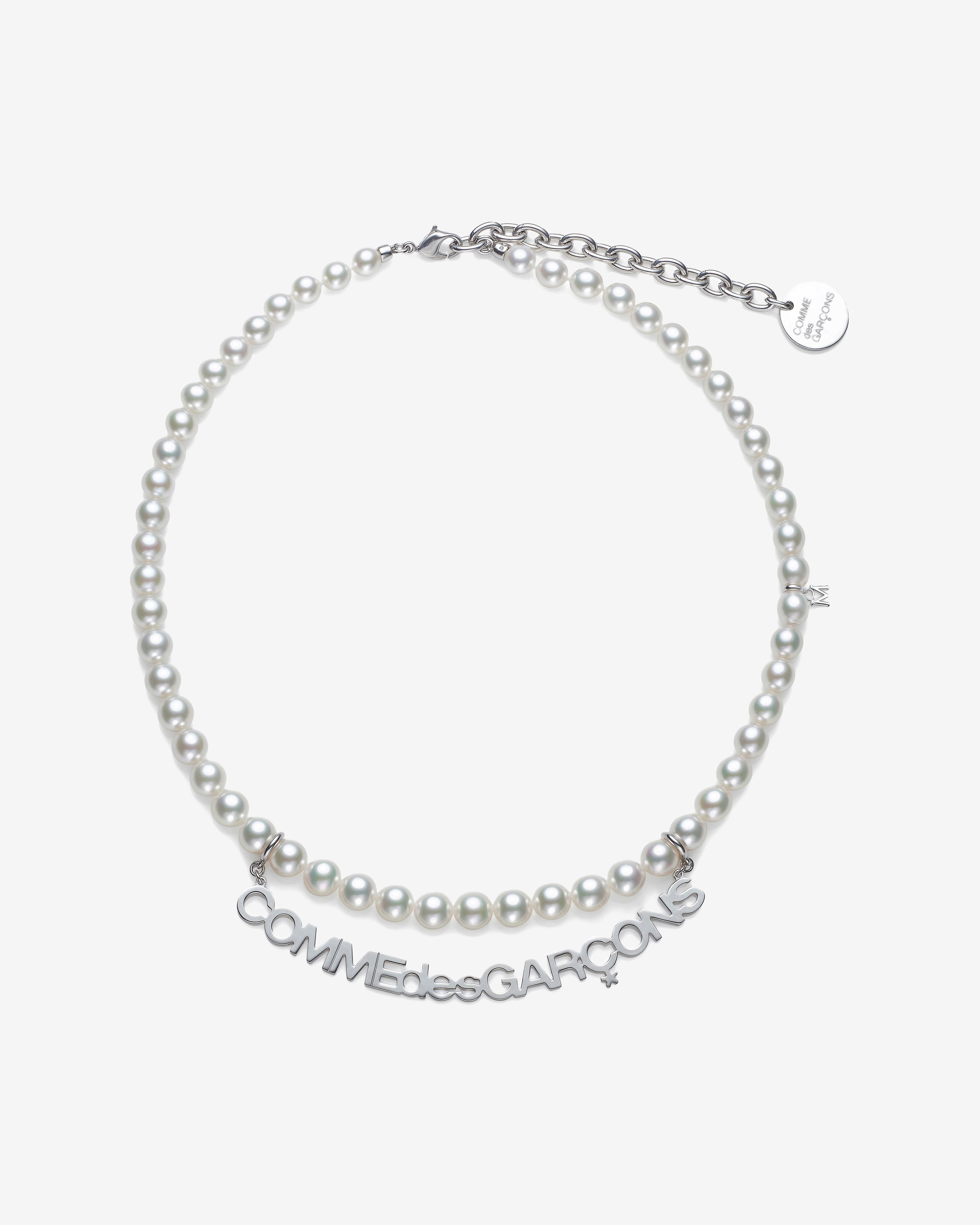 Comme des Garçons: Mikimoto Logo Necklace (Silver) | Dover Street