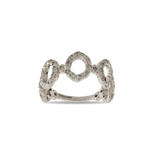 Noguchi Bijoux - Grey Diamond Cut Out Ring - (White Gold)