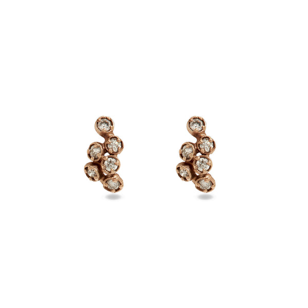 Noguchi Bijoux - Cluster White Diamond Earrings