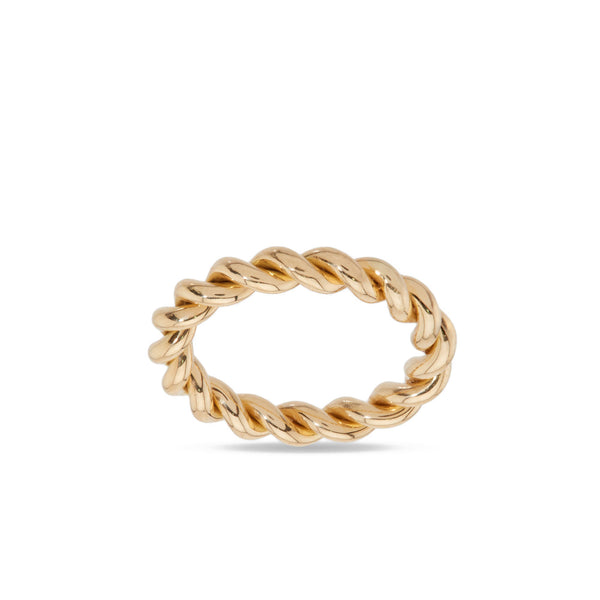Sophie Keegan - Rope Ring Thick Yellow Gold