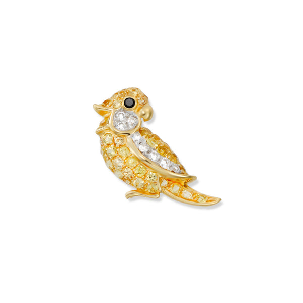 Mio Harutaka - Little Bird Earring with Yellow Sapphires