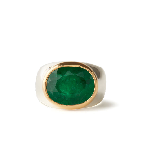Frederick Grove - Emerald Ring - (Silver)
