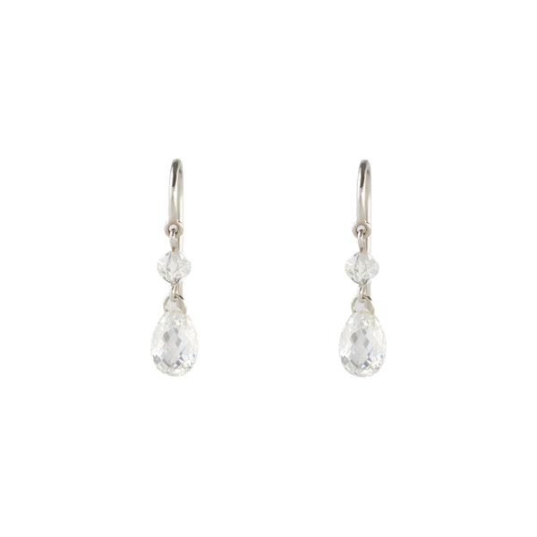 William Welstead - Diamond Drop Earrings in Platinum