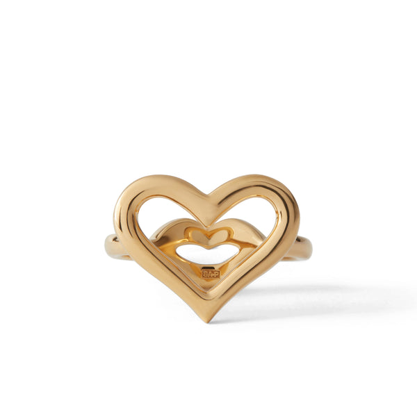 Solange - Women’s Hotglyph Heart Gold Vermeil - (Silver/Gold)
