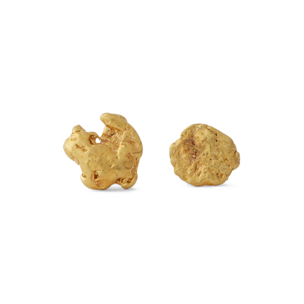 William Welstead - Gold Nugget Stud Earrings - (Yellow Gold)