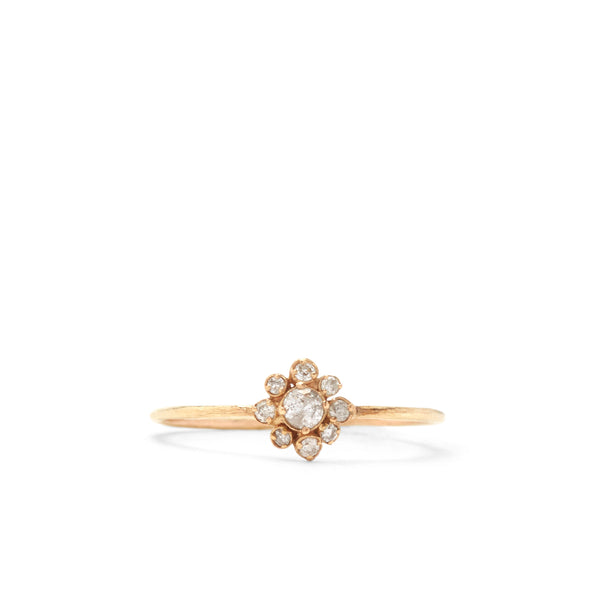 Noguchi Bijoux - Flower Diamond Ring - (Yellow Gold)