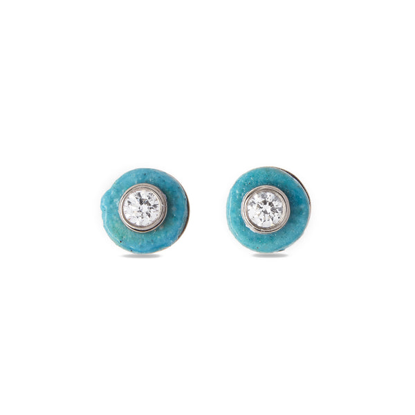 Oktaaf - Revival Single Stud Earrings - (Turquoise)