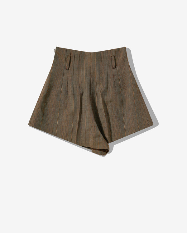Prada - Women's High Rise Shorts - (Brown Check)