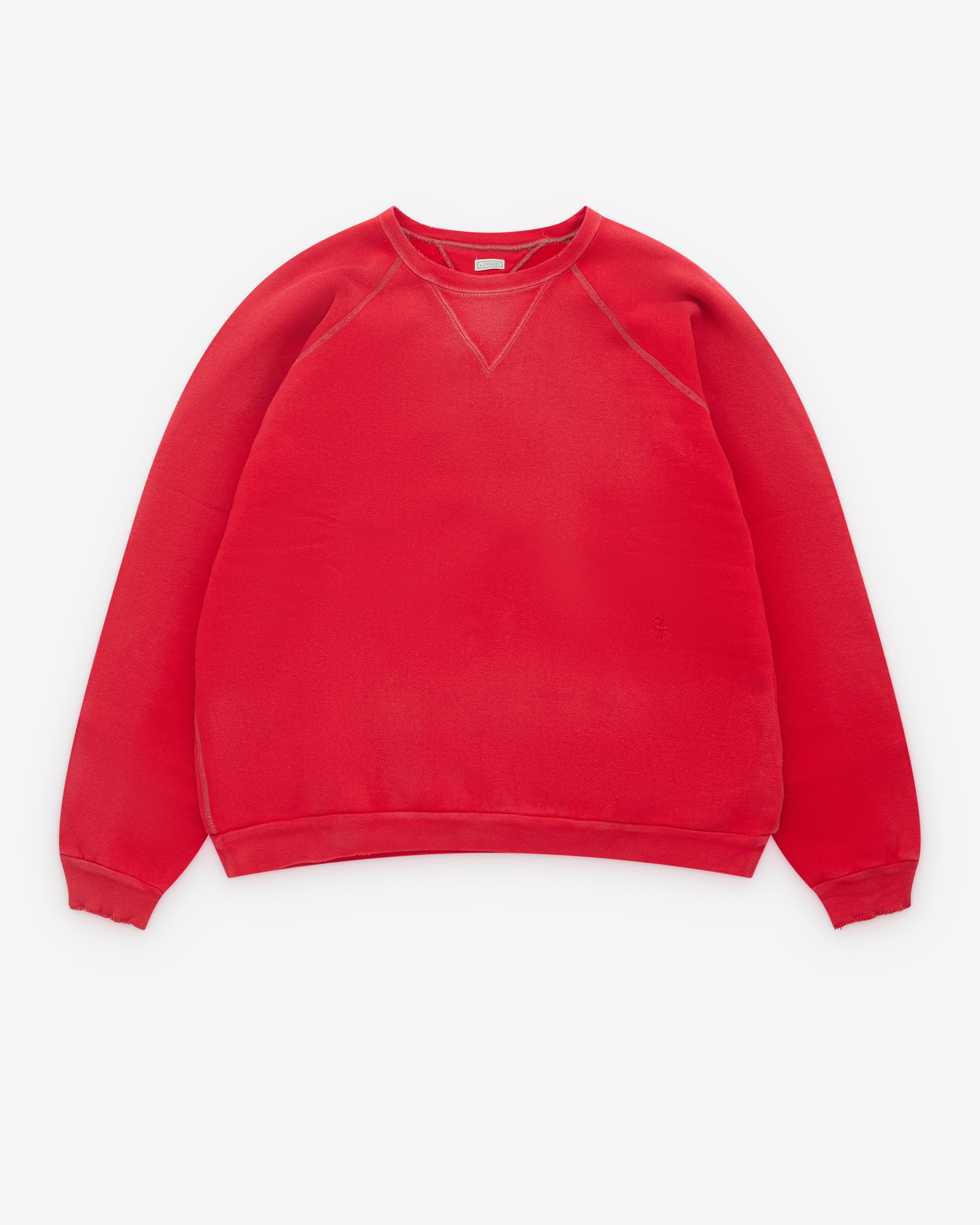 A.Presse: Men's Vintage Double V Sweatshirt (Red) | DSML E-SHOP