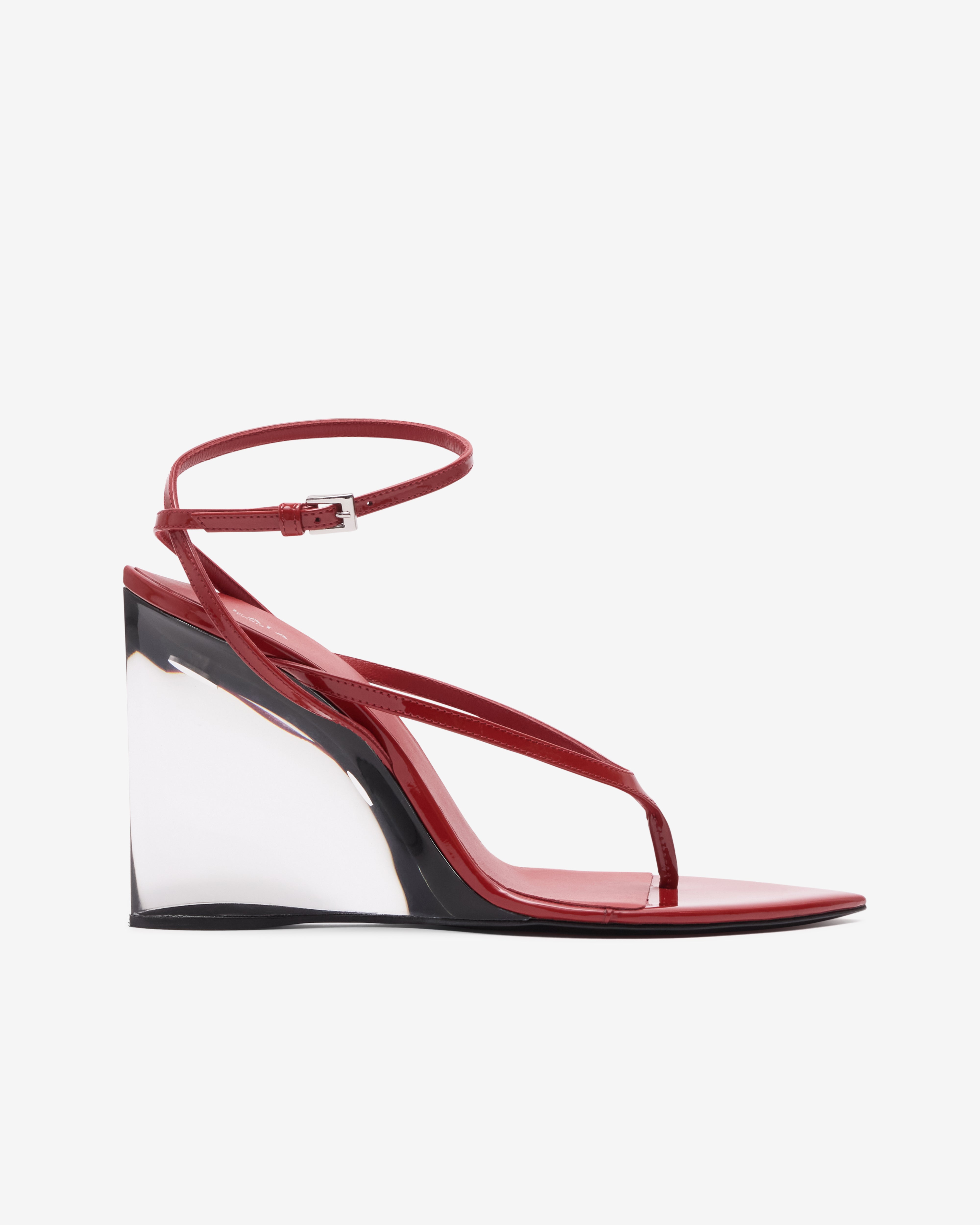 ALAIA メッシュレッドサンダル Alaïa: Women's invisible Thong Sandals (Burnt Orange) | Dover