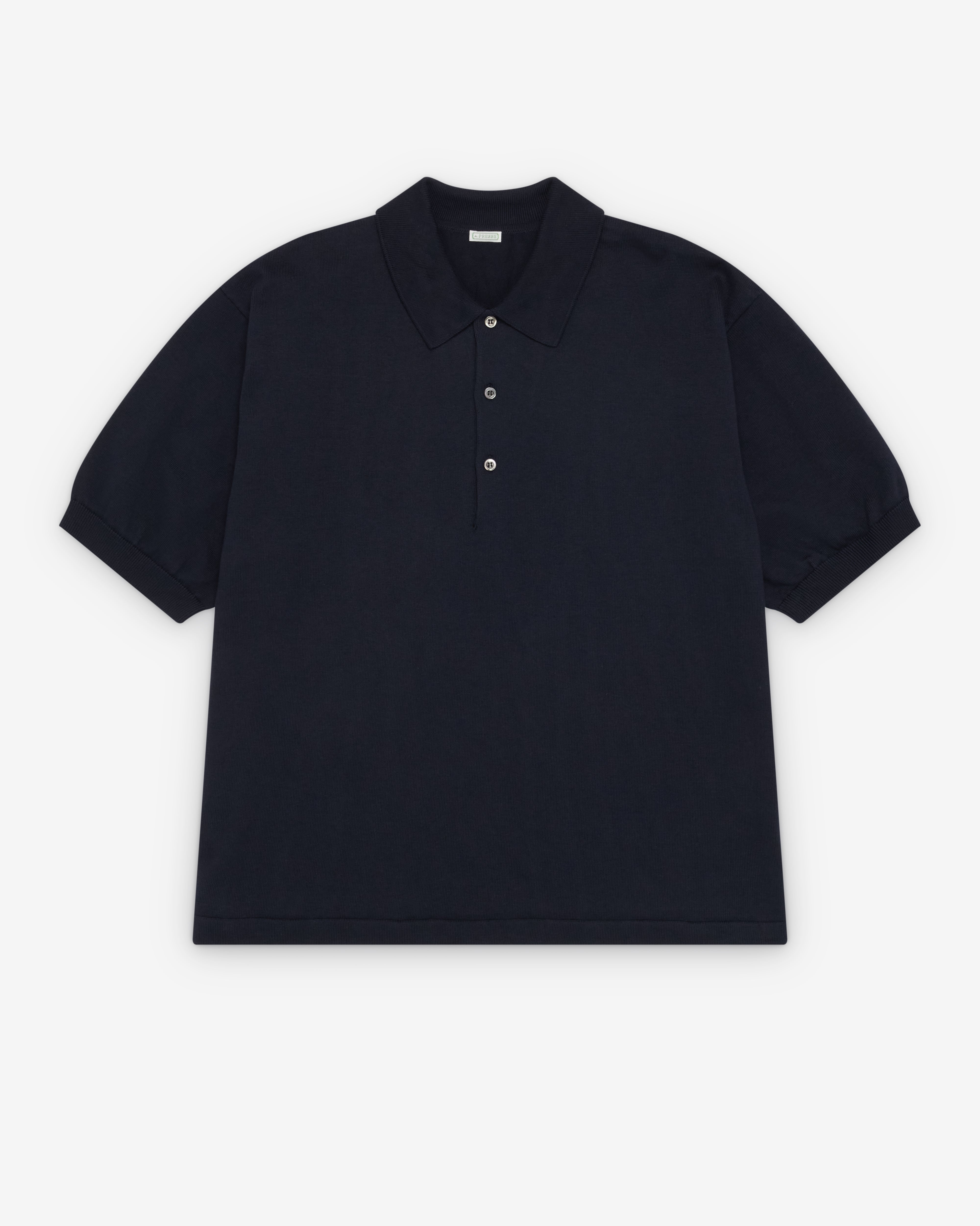 トップス a.presse L/S Striped Polo Shirts A.Presse: Men's Short Sleeve Polo Shirt (Navy) | Dover Street