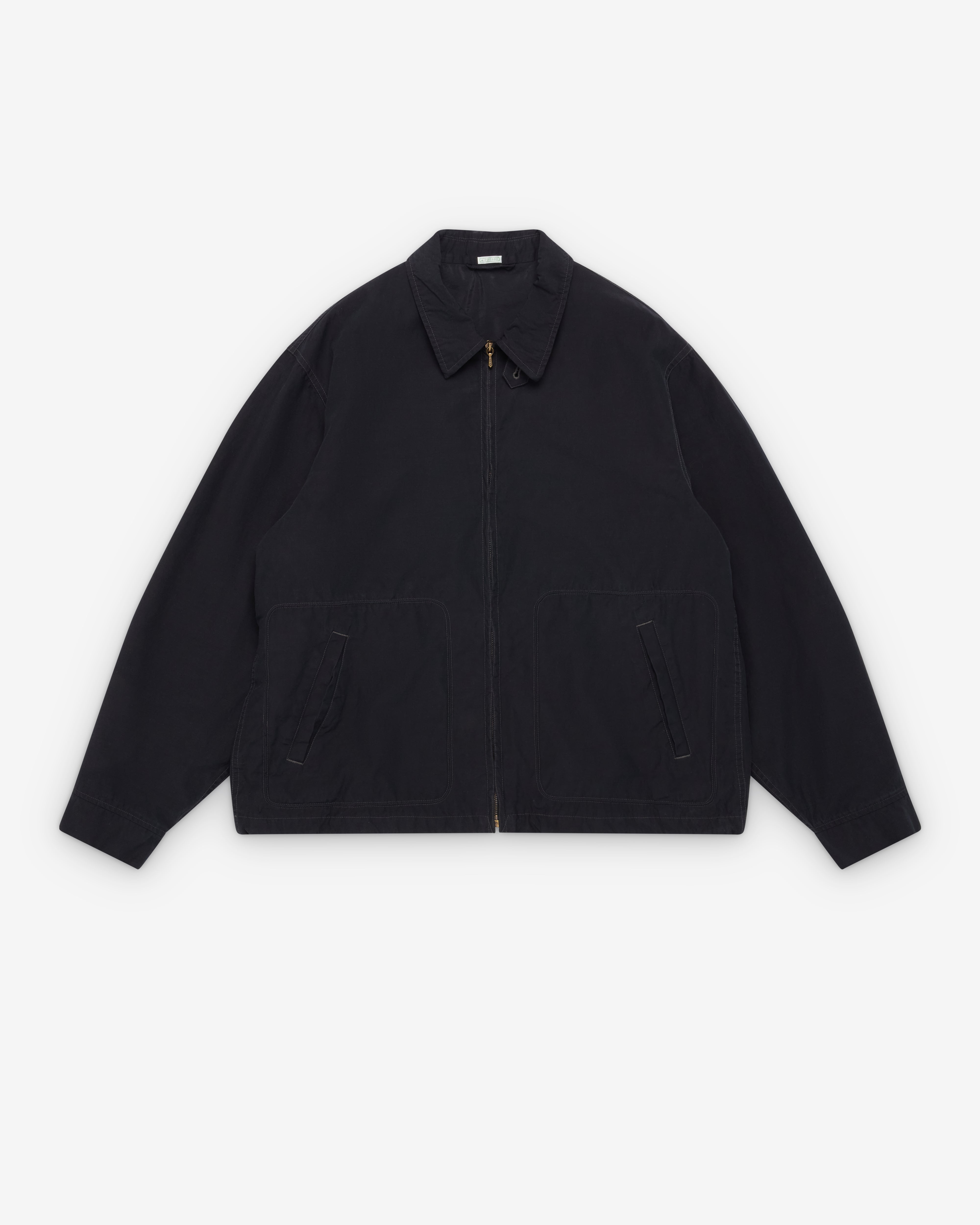 A.Presse: Men's Cotton Gabardine Coat (Black) | Dover Street