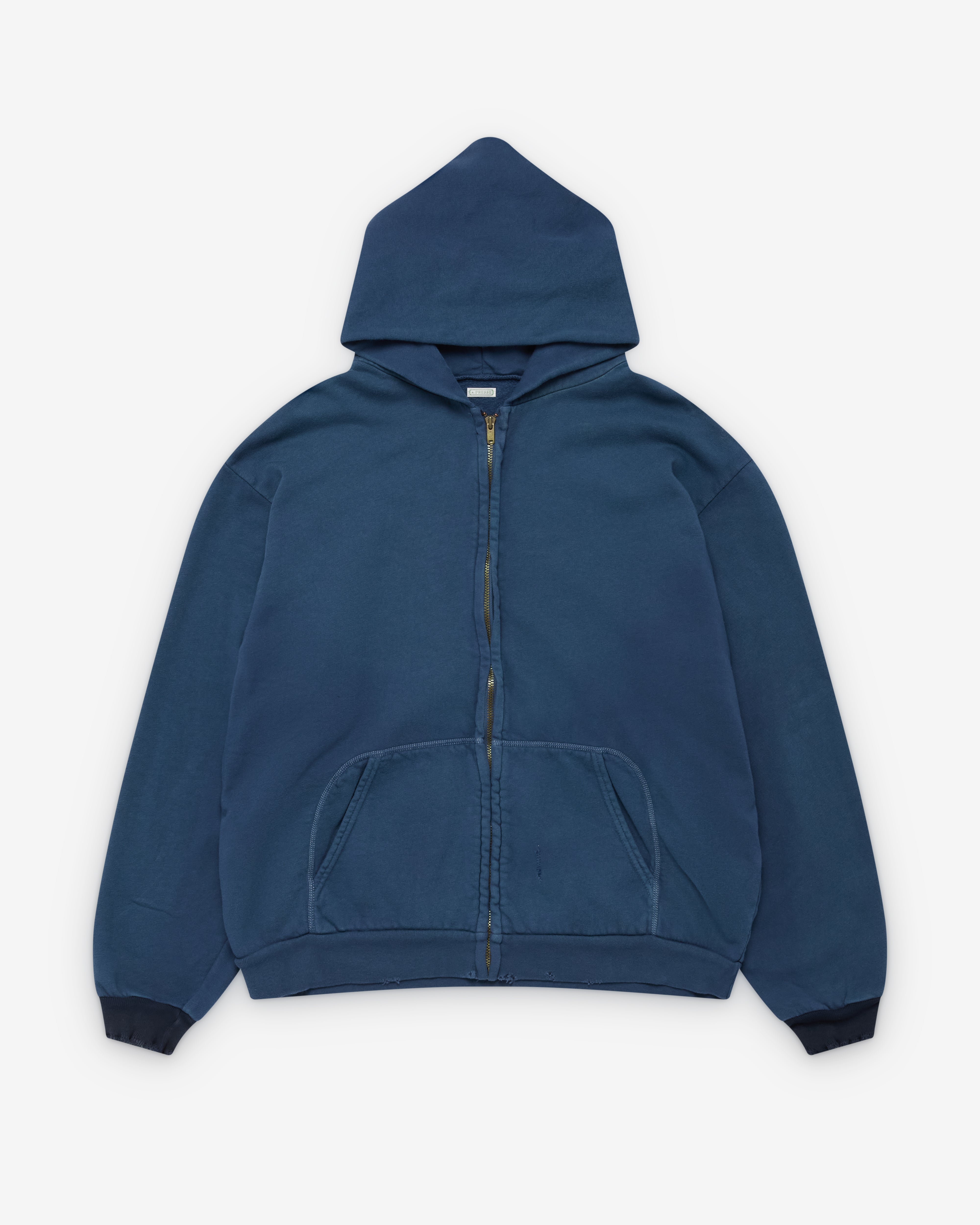 トップス A.PRESSE Vintage Light Weight Zip Hoodie A.PRESSE A.PRESSE Vintage Light Weight Zip Sweat Hoodie (Gray
