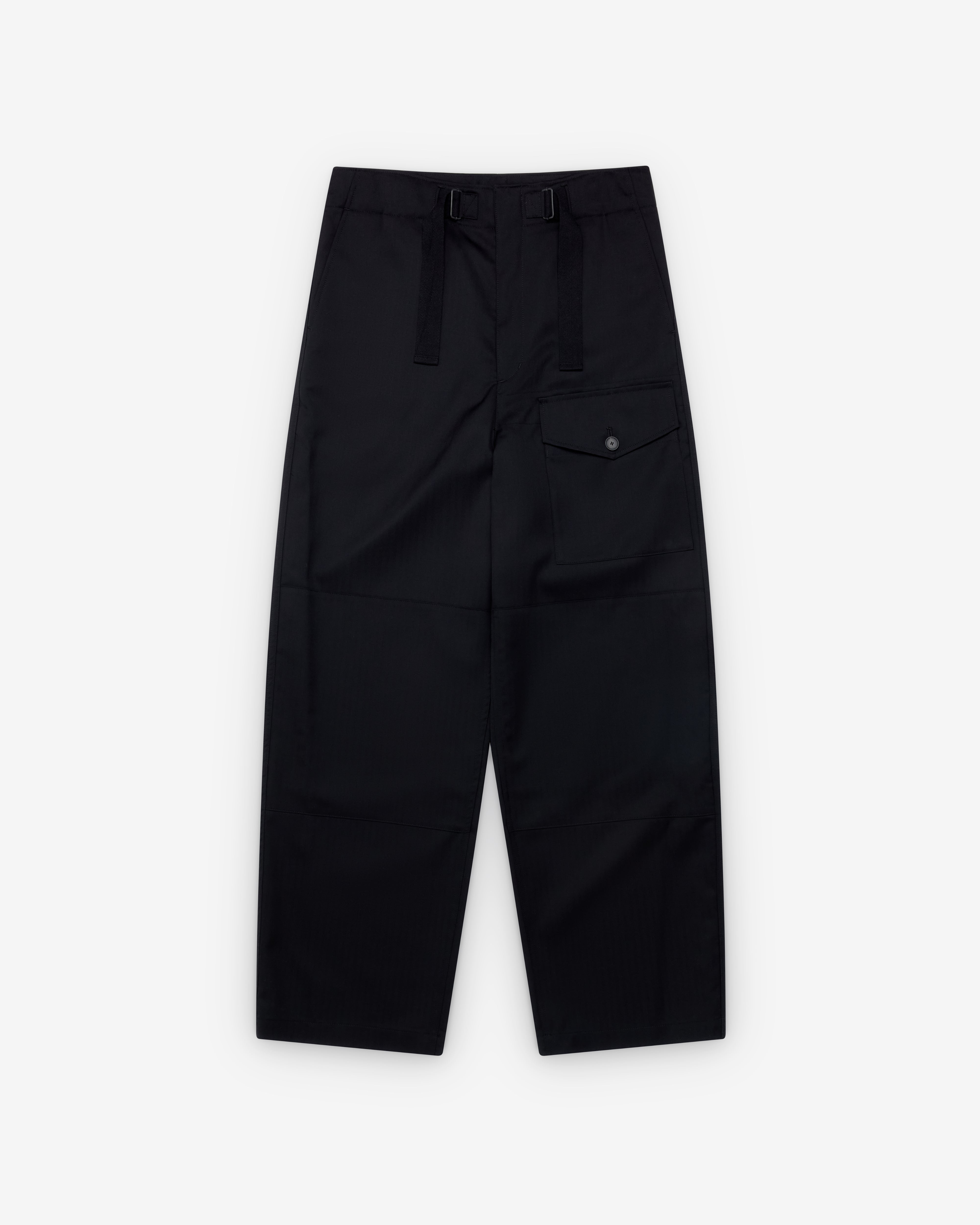 Auralee: Men's Herringbone Cargo Pants (Black) | Dover Street
