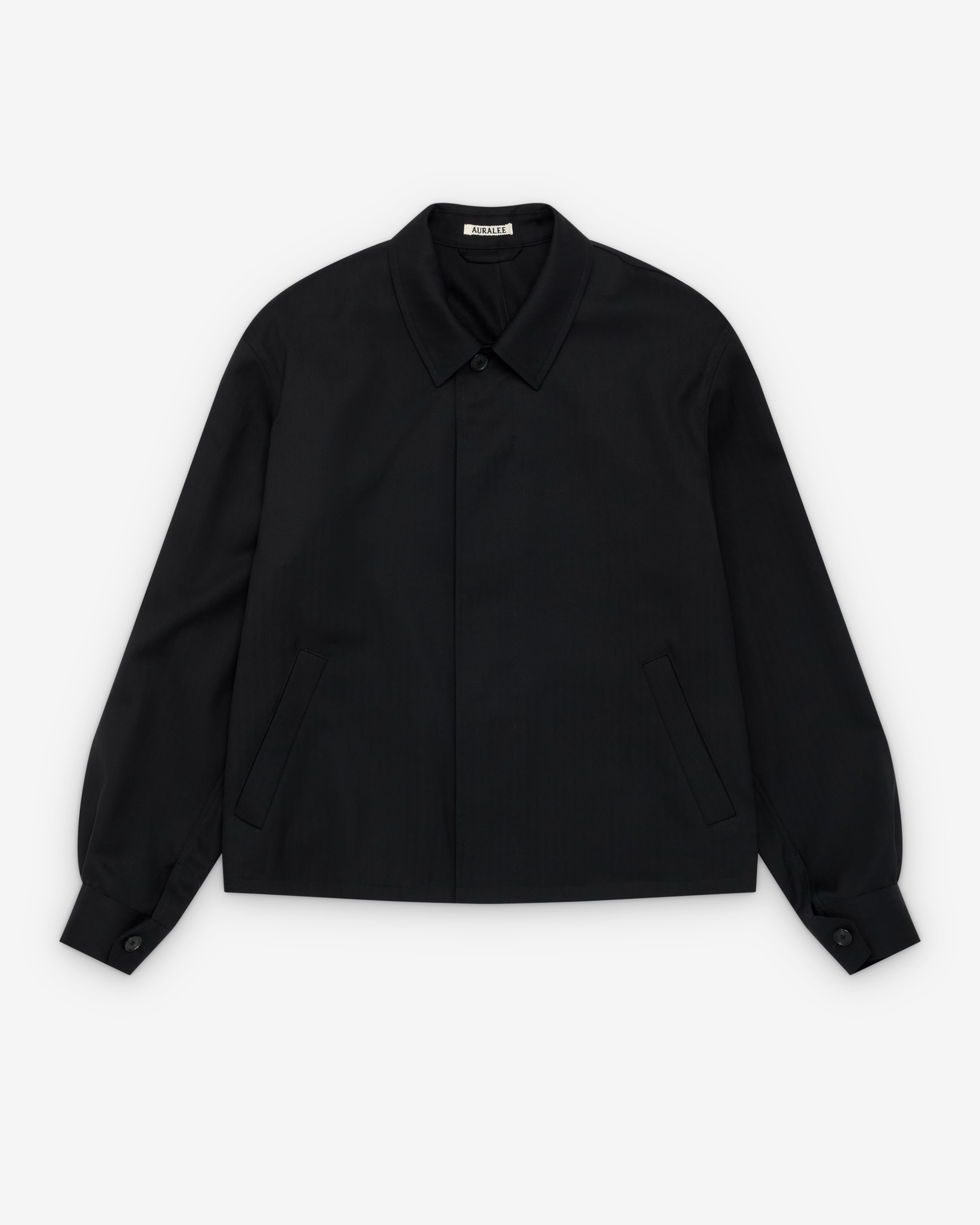 ましお　AURALEE WOOL HERRINGBONE BLOUSON Auralee: Men's Wool Herringbone Blouson (Black) | Dover Street