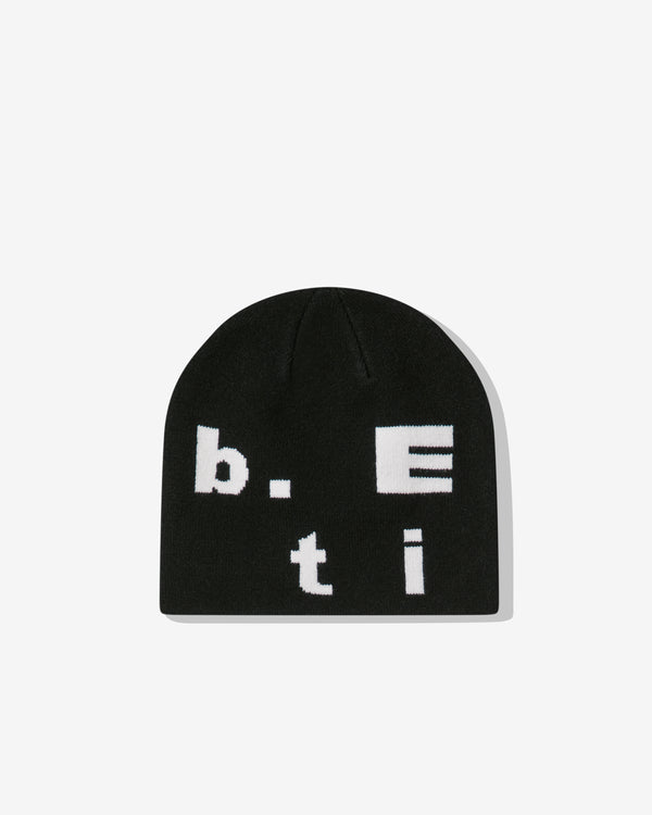 b.Eautiful - Men's Stacked Logo Beanie - (Black)