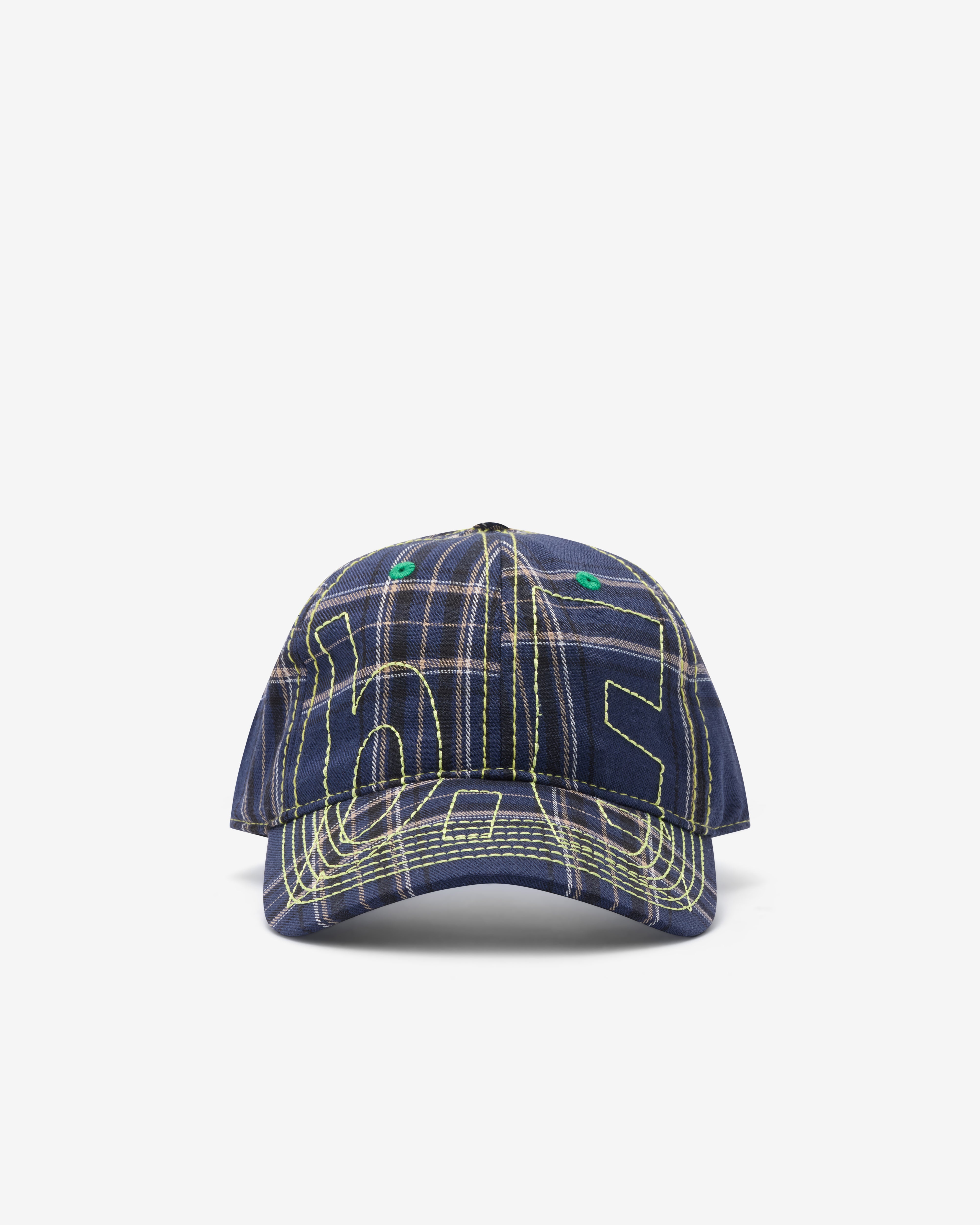 B.Eautiful: Men's Vapor 6 Panel Hat (Navy Plaid) | Dover Street