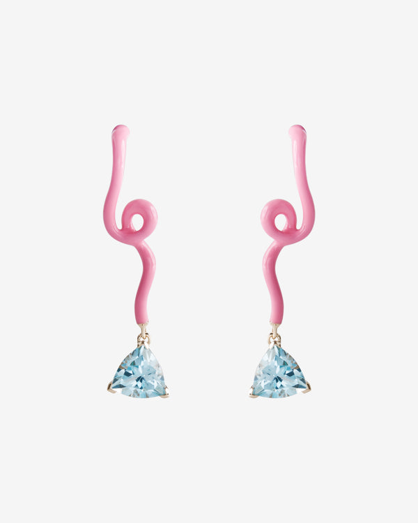 Bea Bongiasca - Women's Trillion Earrings - (Pink)