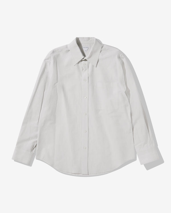 Bottega Veneta - Men's Cotton Linen Woven Graph Shirt - (Brown/Bay Leaf)