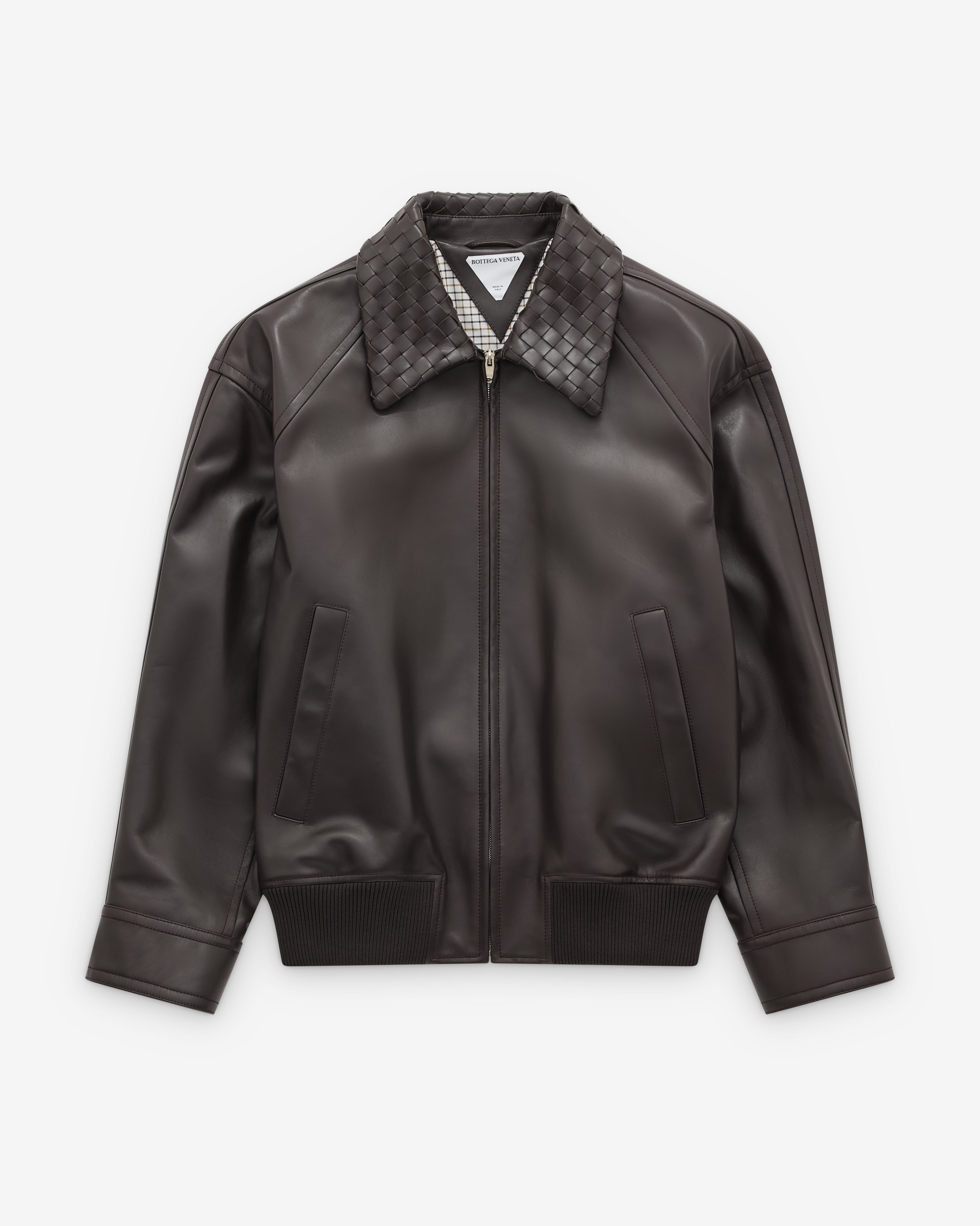 Bottega Veneta: Men's Leather Blouson (Fondant) | DSML E-SHOP