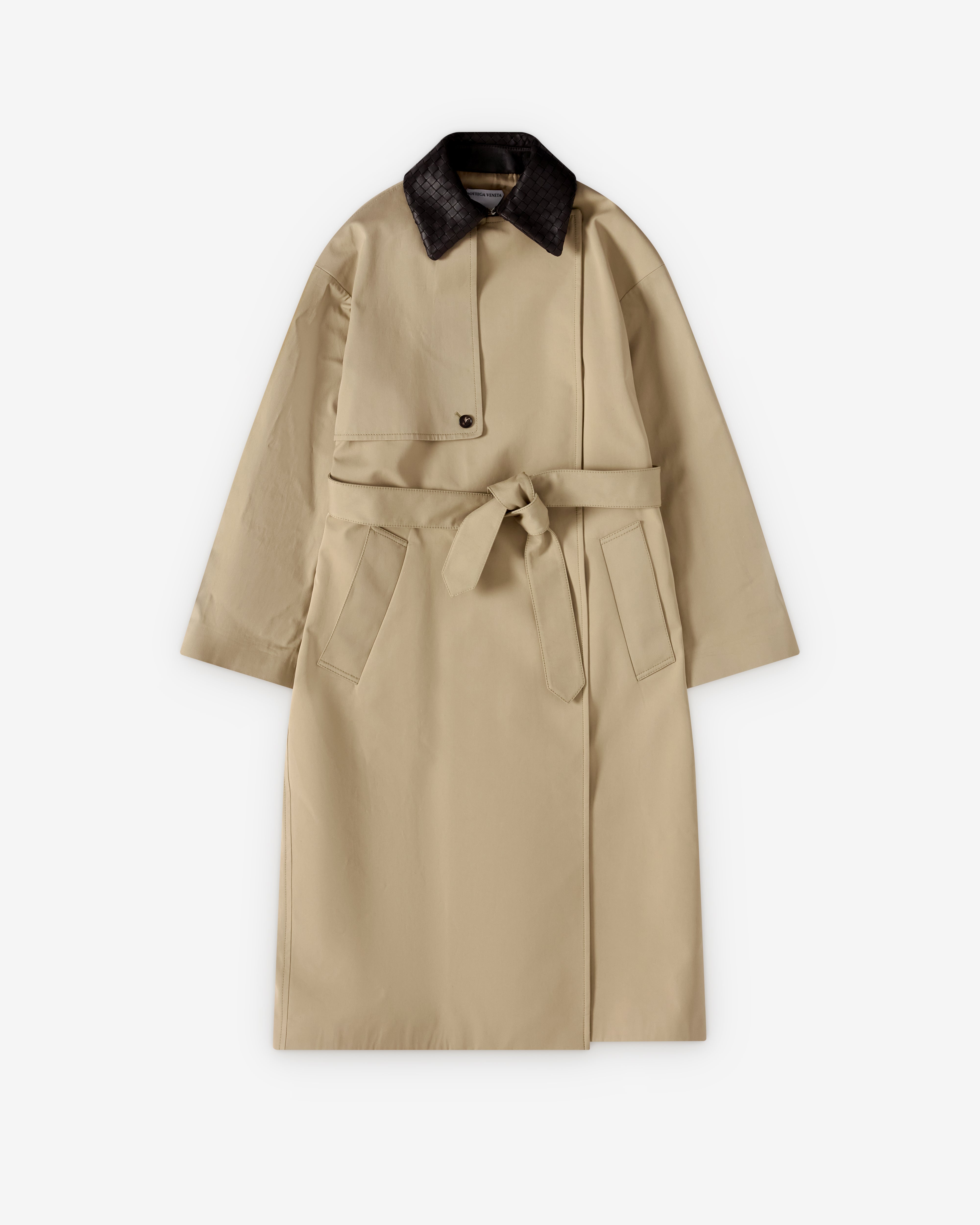 Bottega Veneta : Women's Cotton Trench Coat (Sahara) | Dover