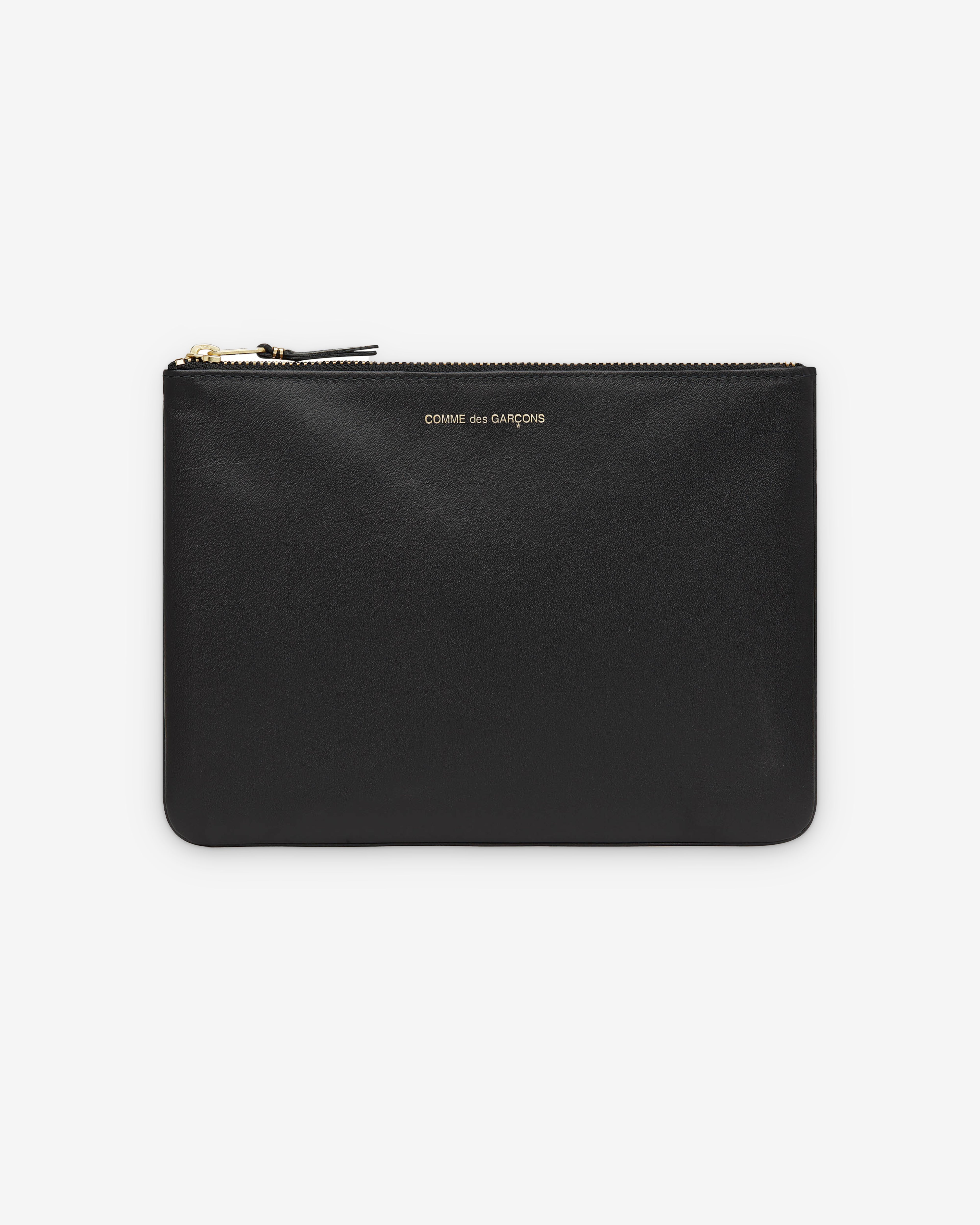 Wallet COMME des GARCONS CLASSIC ZIP ポーチ CDG Wallet: Classic Leather Zip Pouch (Black SA5100) | Dover