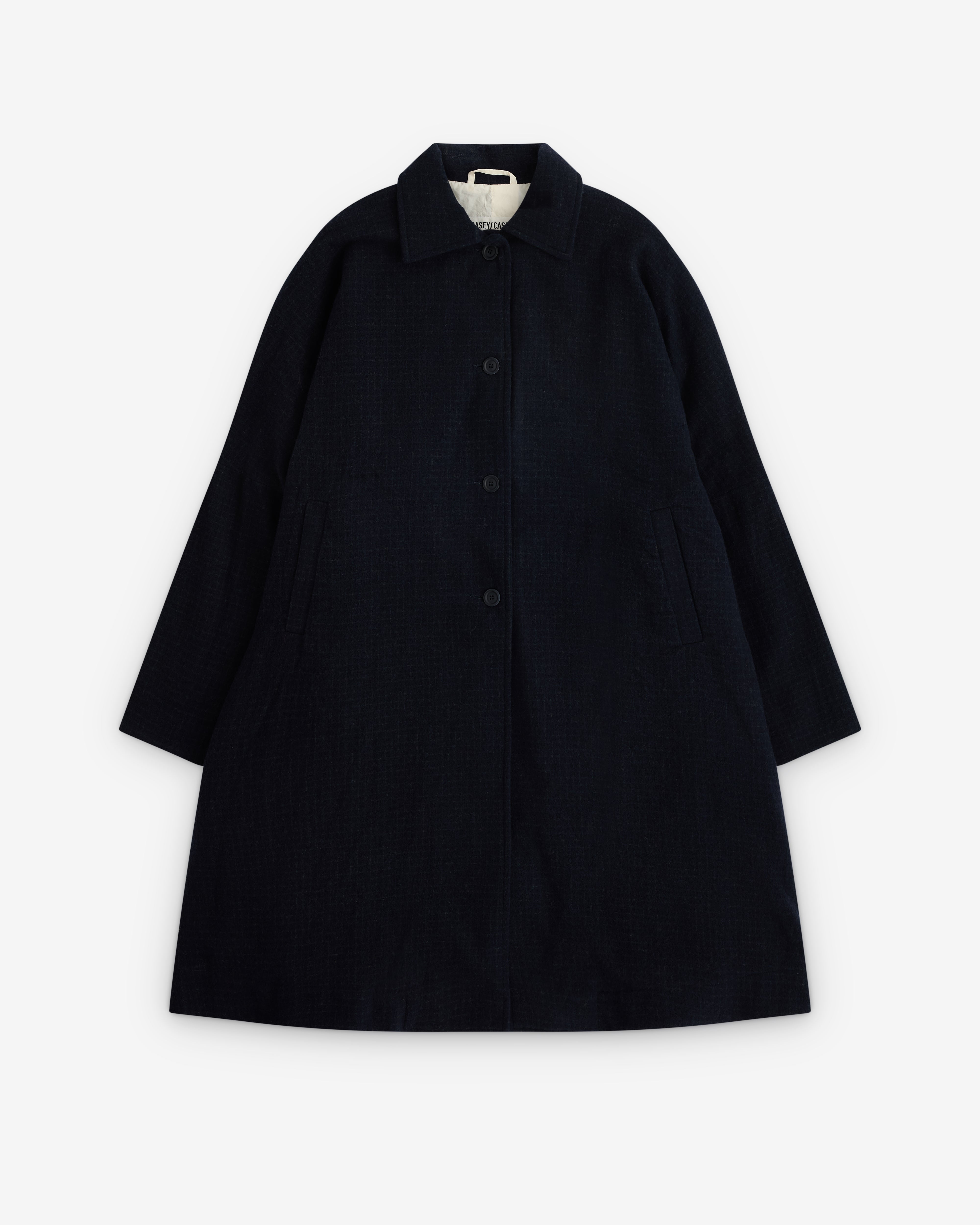 Casey Casey: Women's Atomless Coat (Blue Check) | DSML E-SHOP