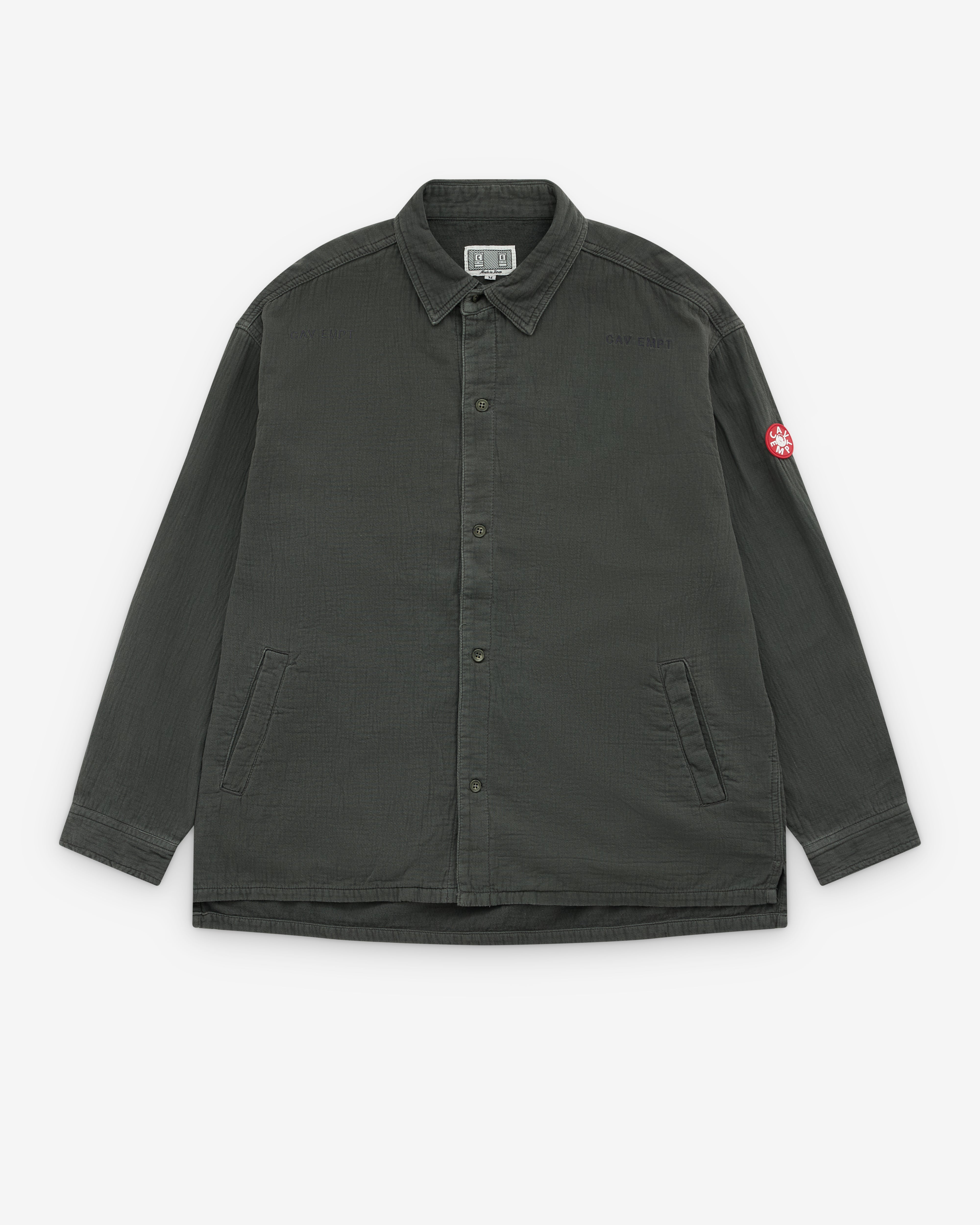 Cav Empt: Men's Welt Pockets Big Shirt (Charcoal) | DSML E-SHOP