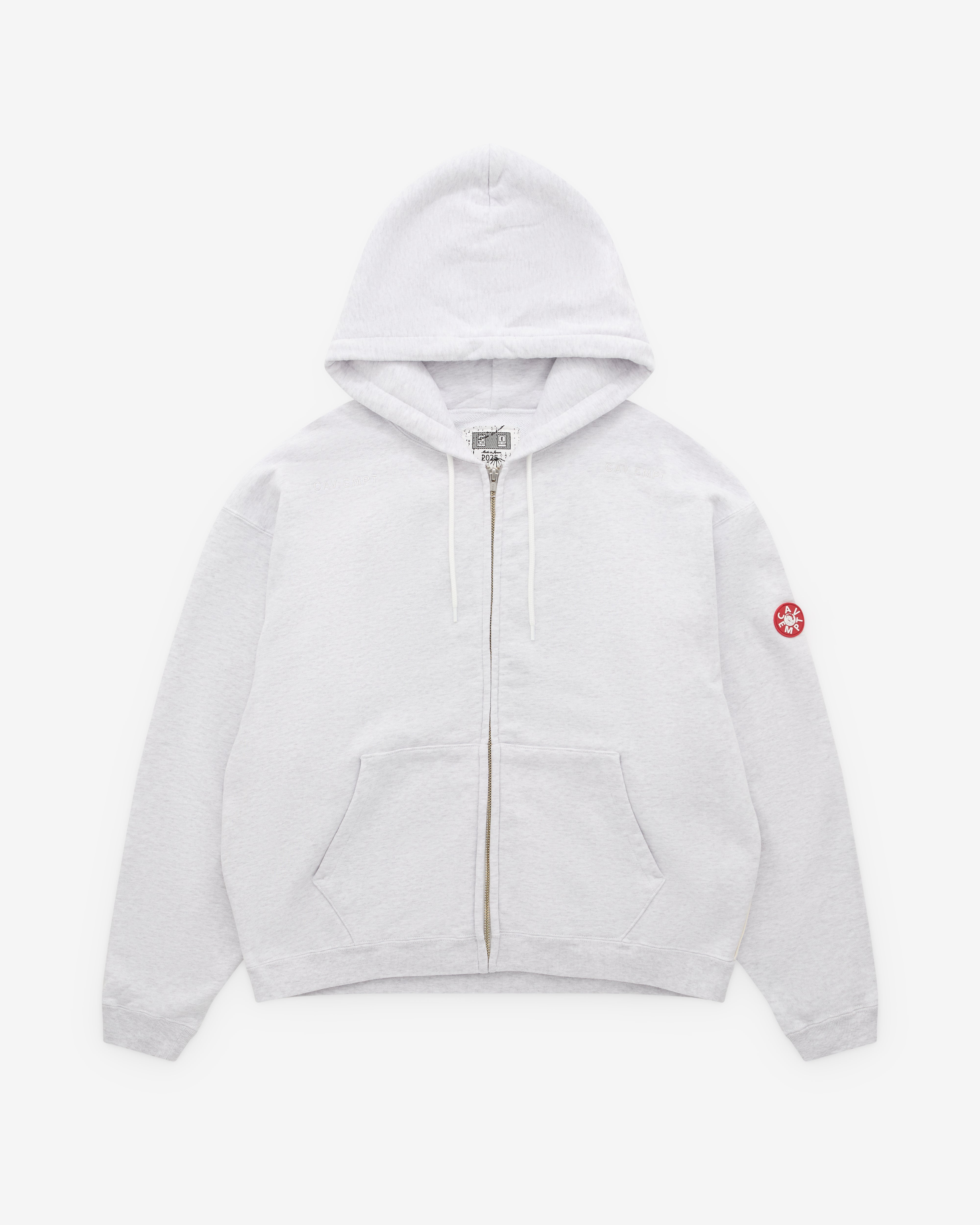 Cav Empt: Men's Solid Loose Zip Hoody (Grey) | DSML E-SHOP