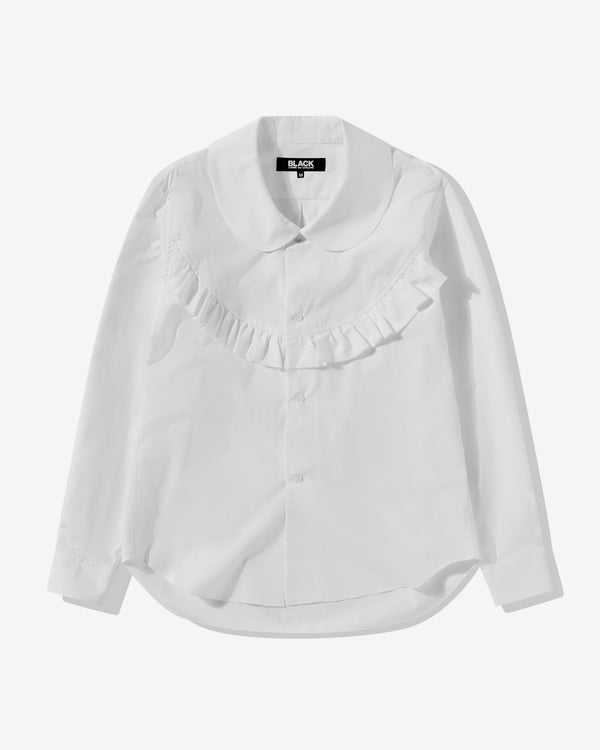 Black Comme Des Garçons - Frill Yoke Shirt - (White)