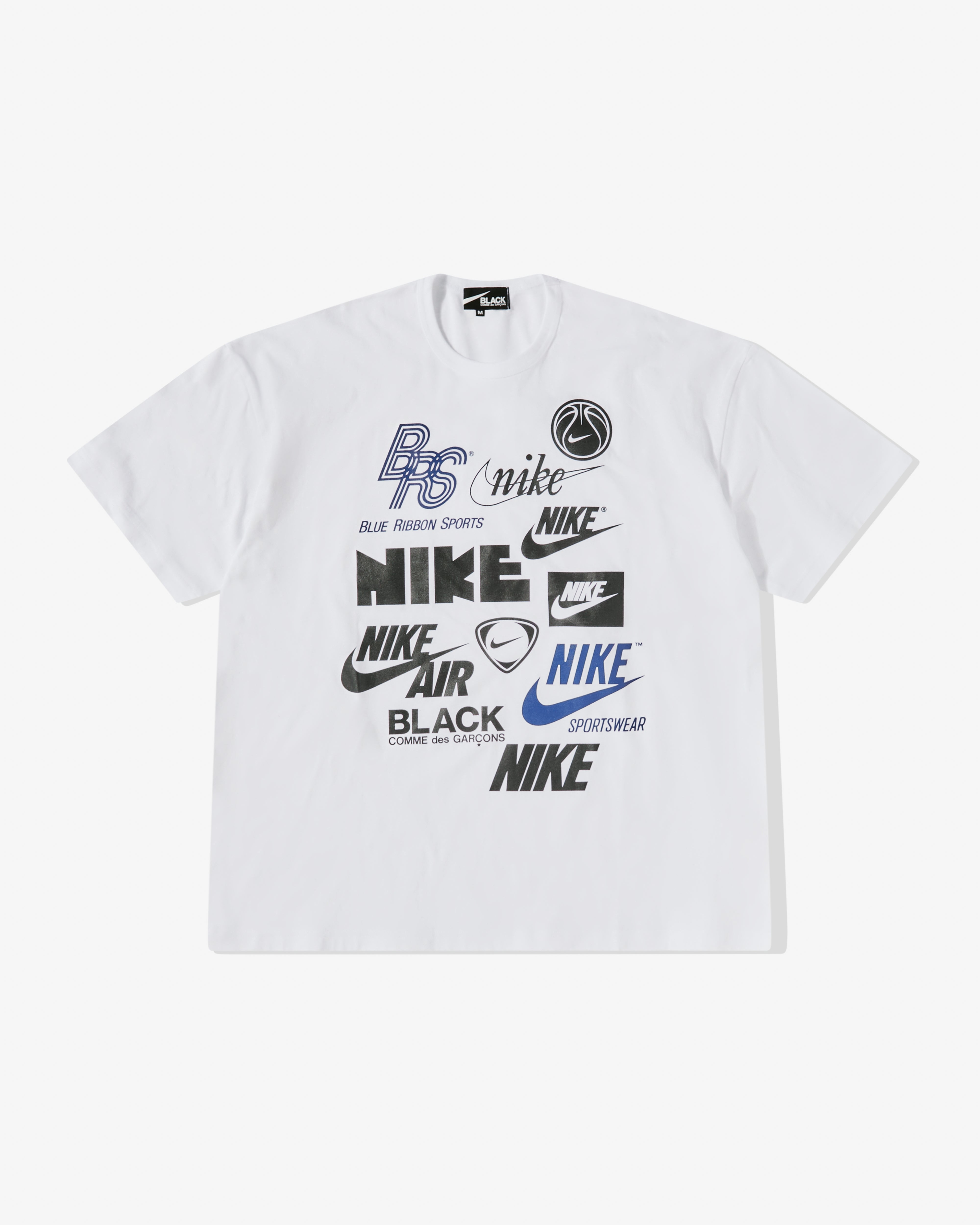 Black Comme Des Garçons: Nike Oversized Logo T-Shirt (White 