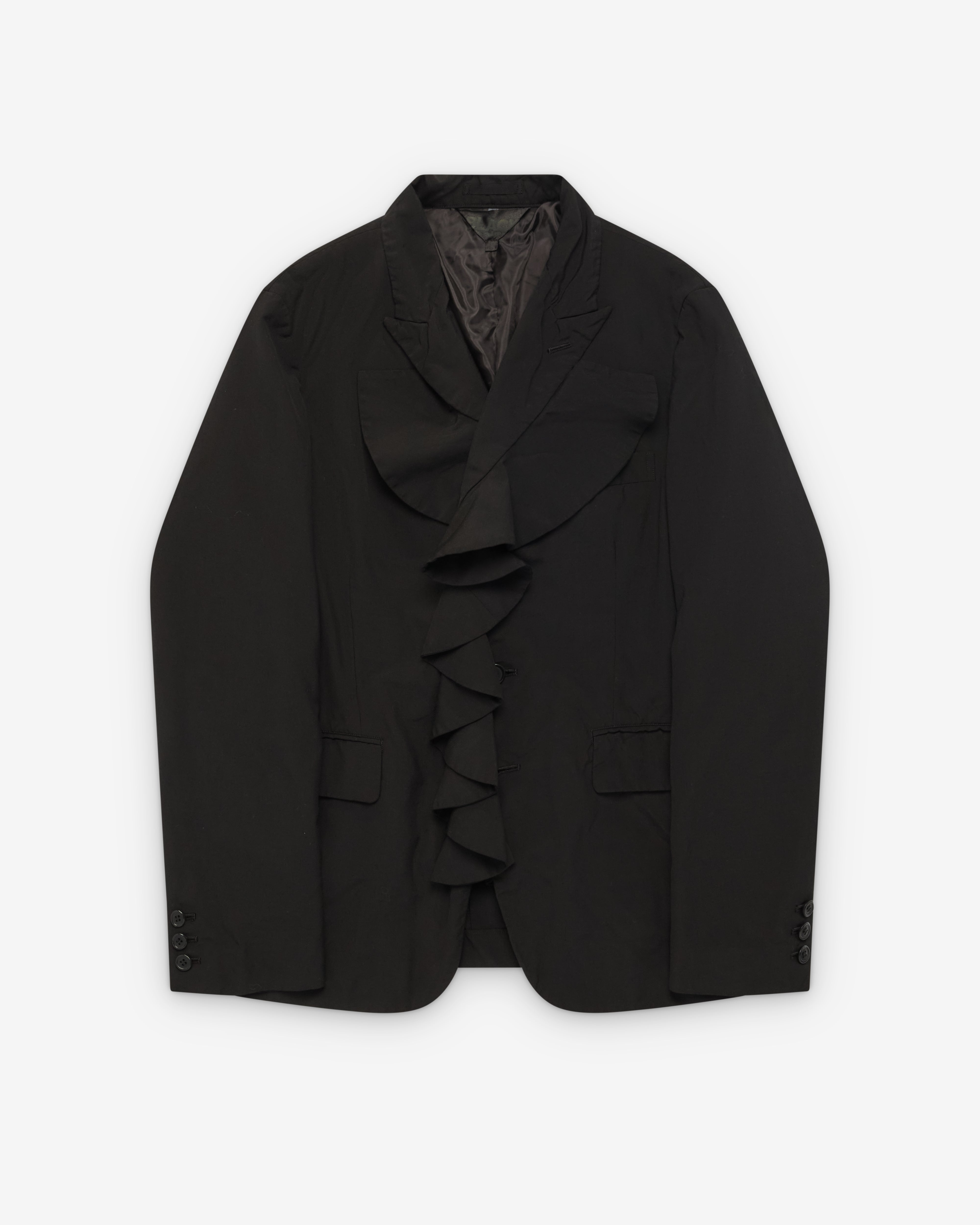 Black Comme des Garçons: Ruffle Blazer (Black) | Dover Street