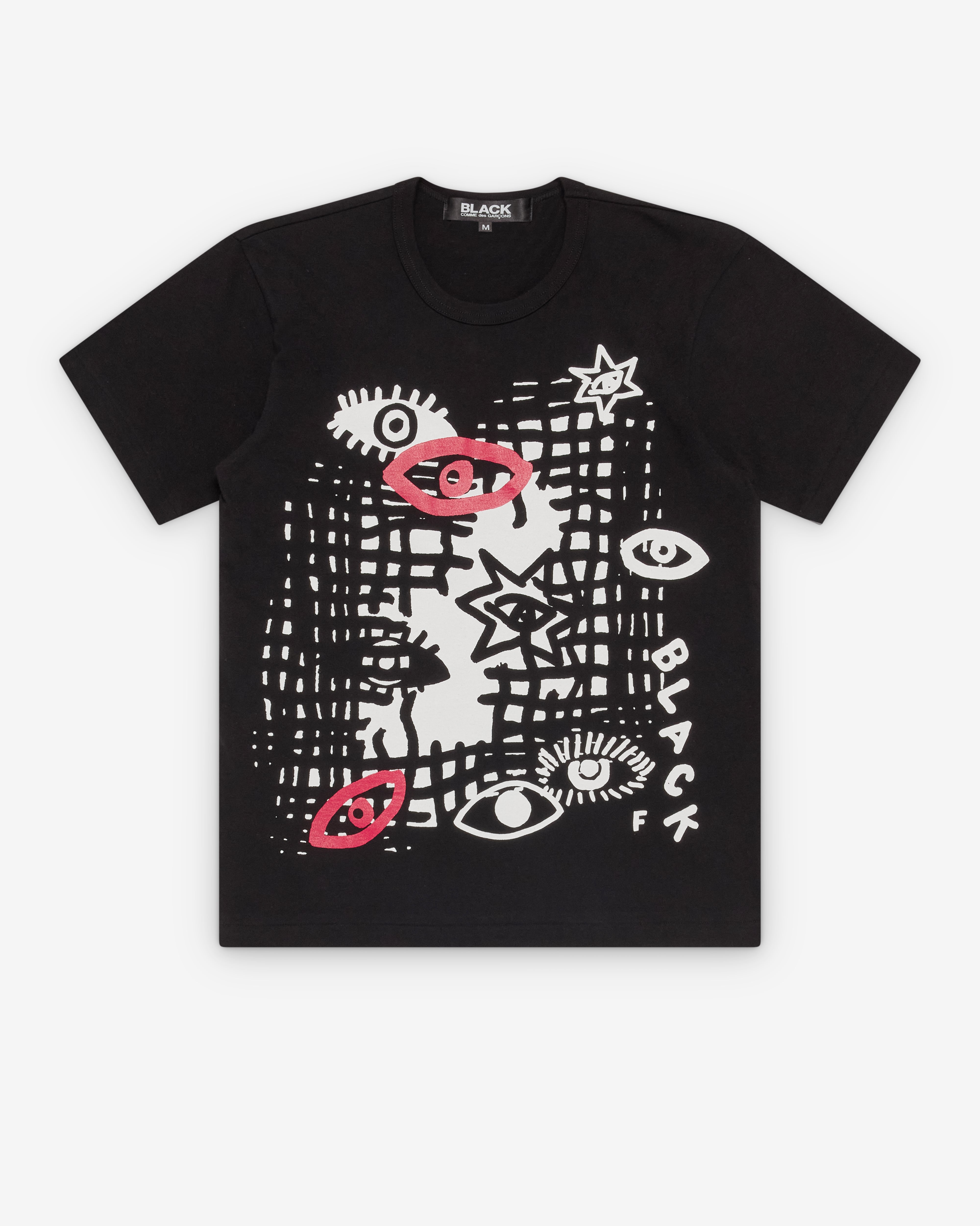 Black Comme des Garçons: EYE Print T-Shirt (Black) | Dover Street
