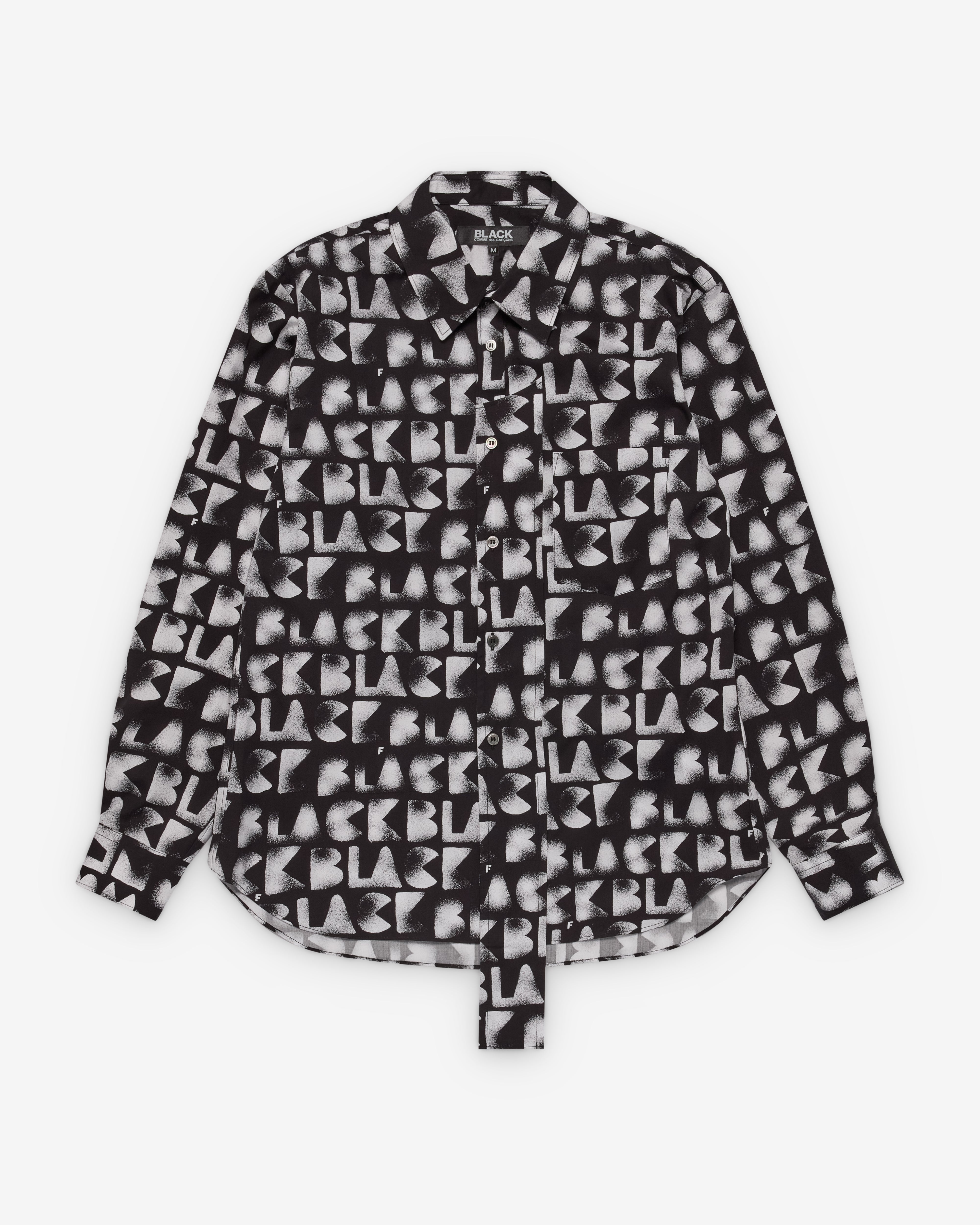 Black Comme des Garçons: BLACK Print Shirt (Black/White) | Dover