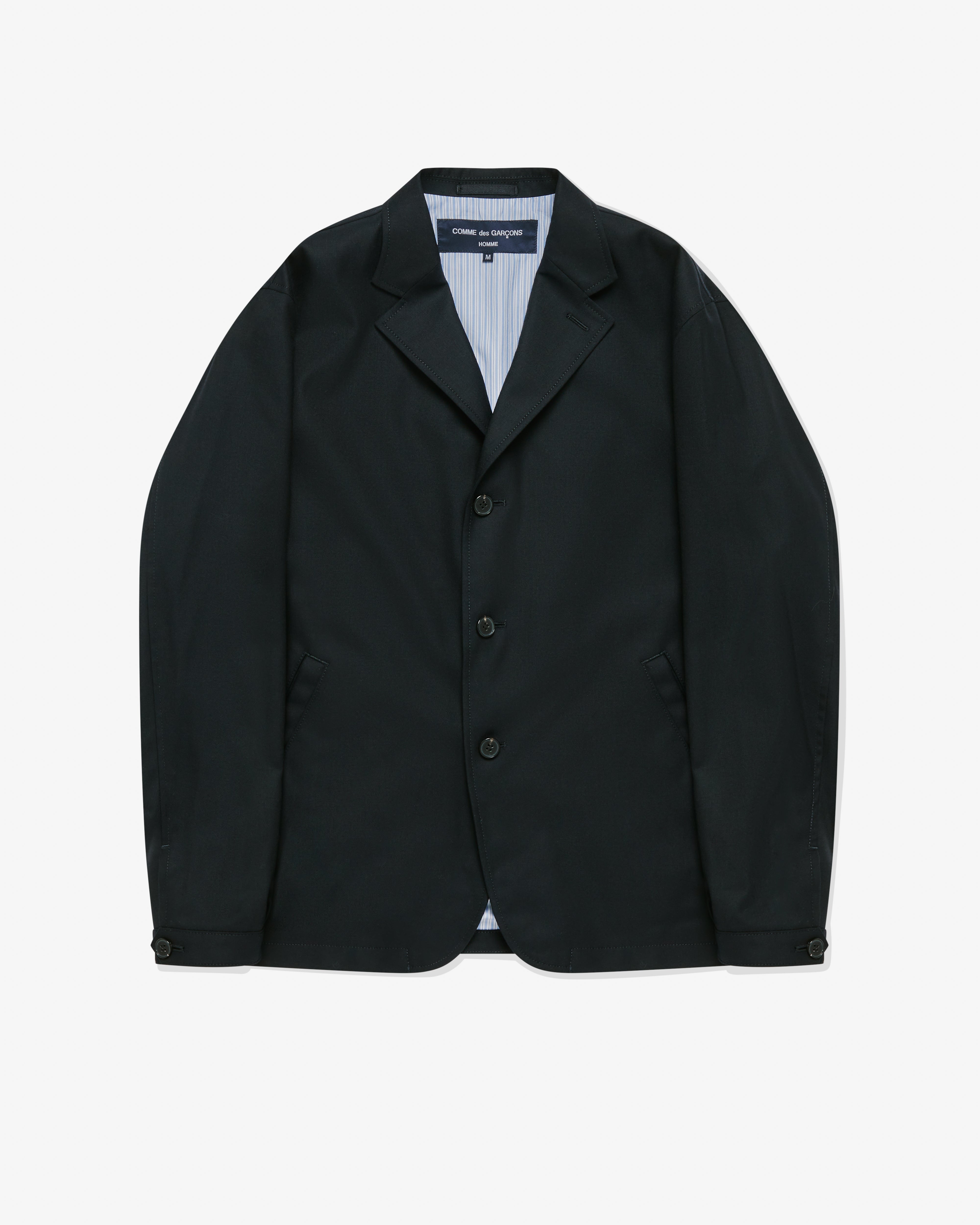 Comme des Garçons Homme: Men’s Wool Gabardine Sports Jacket (Navy) DSML E-SHOP