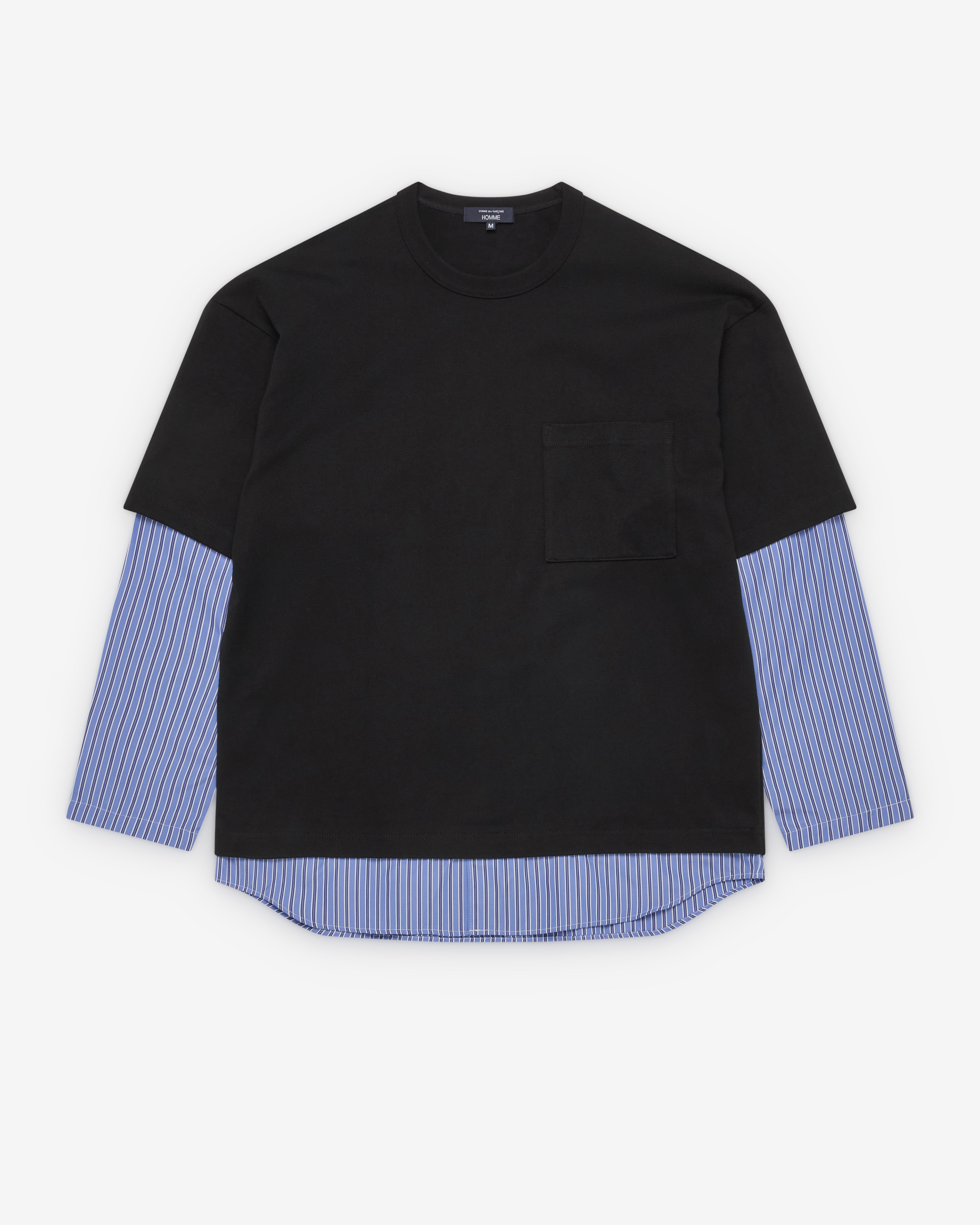 CDG Homme: Men's Layered T-Shirt (Black) | Dover Street Market London