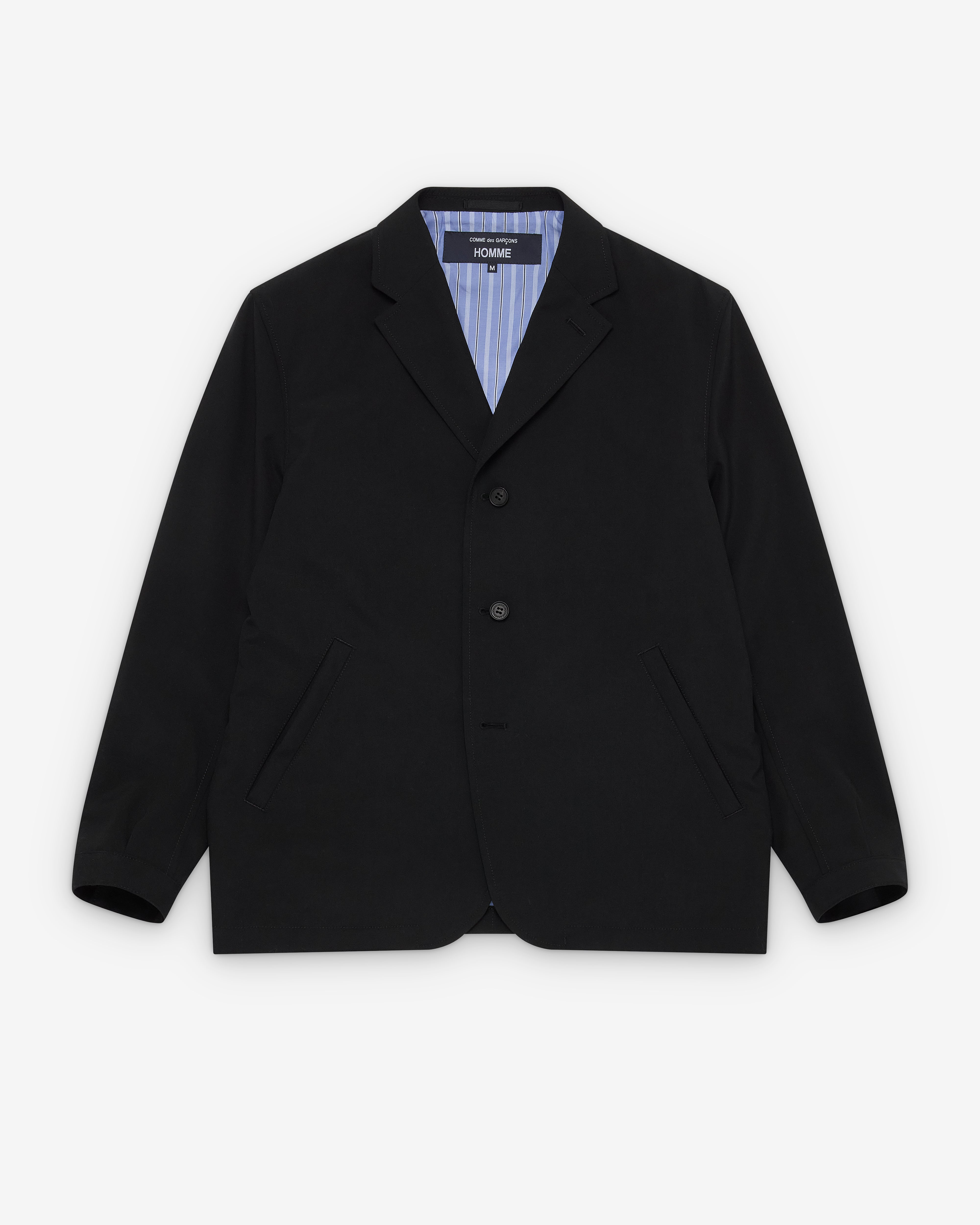 CDG Homme: Men's Wool Gabardine Sports Jacket (Black) | Dover