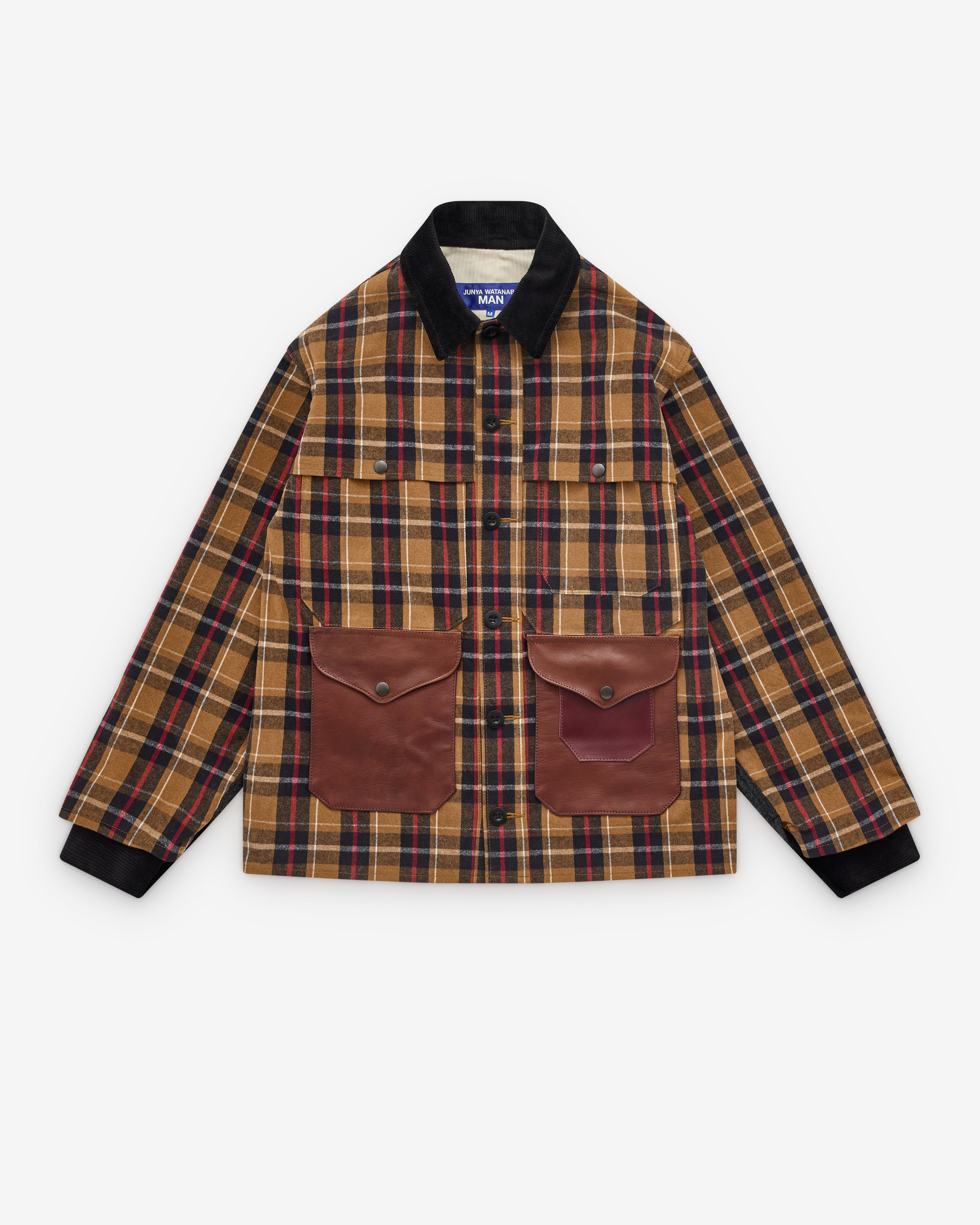 Junya Watanabe Man: Filson Men's Flannel Check x Leather Jacket