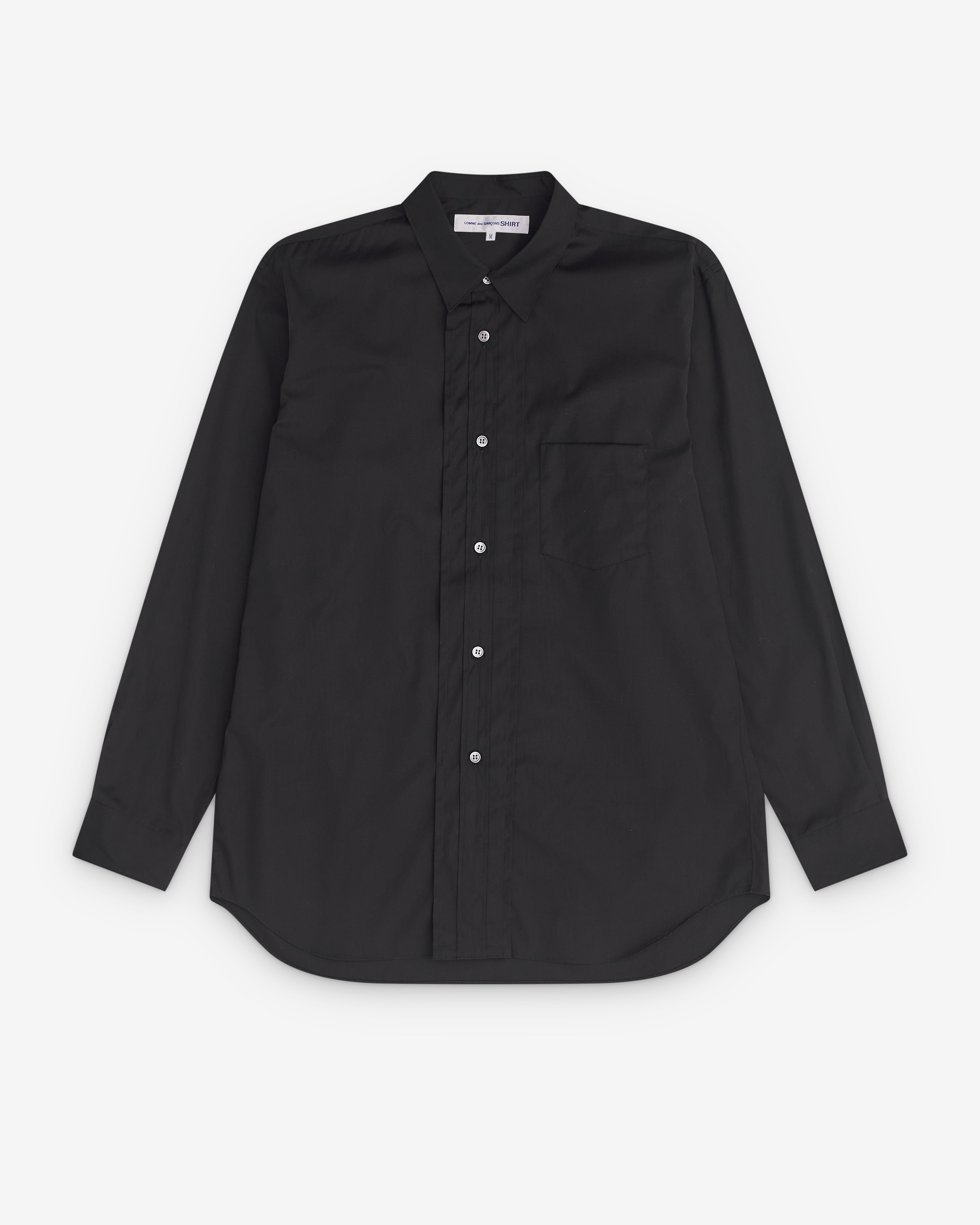 CDG Shirt: Men's Triple Placket Shirt (Black) | DSML E-SHOP